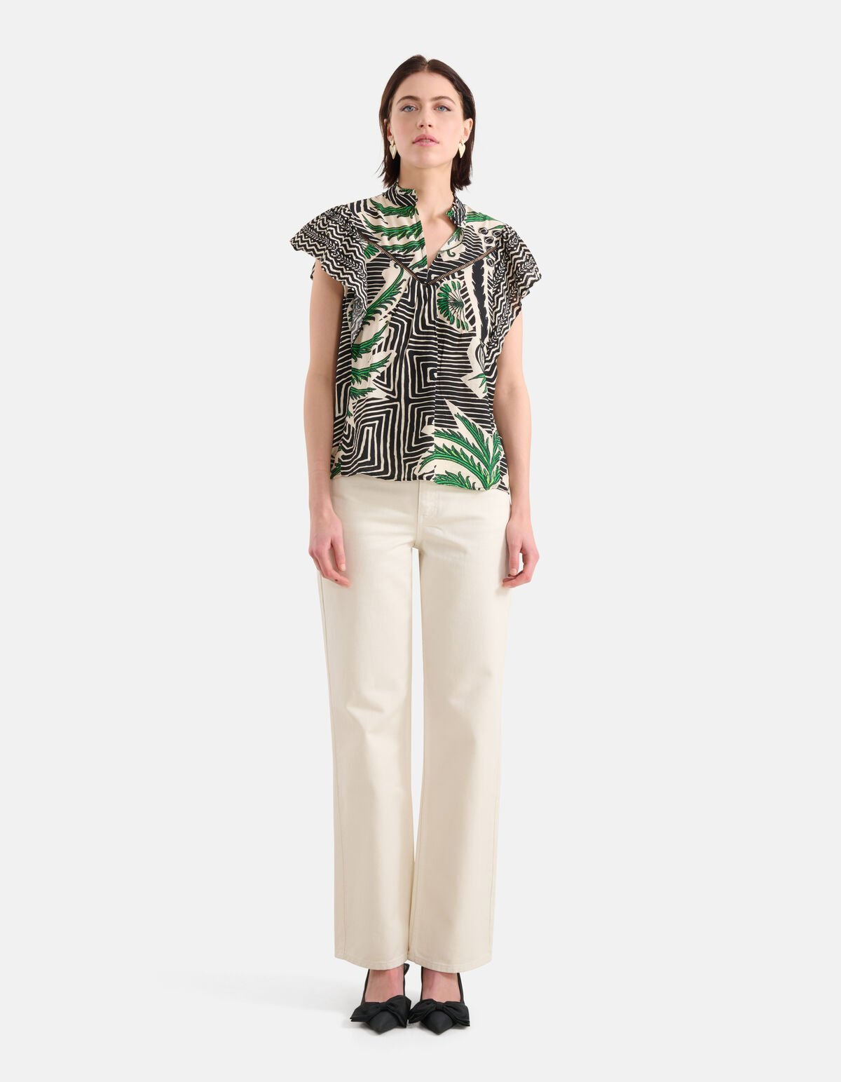Print Blouse Zwart SHOEBY WOMEN