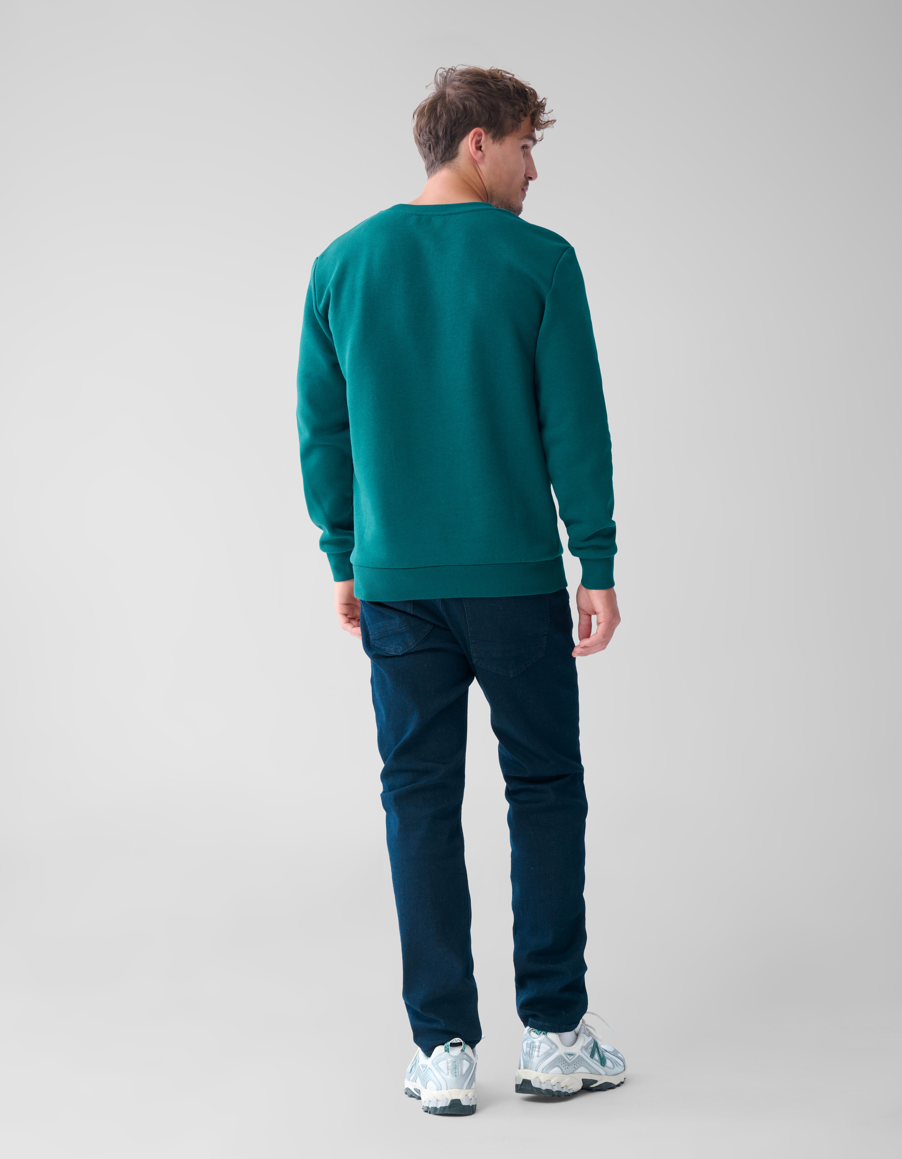 Badge Sweater Donkergroen SHOEBY MEN