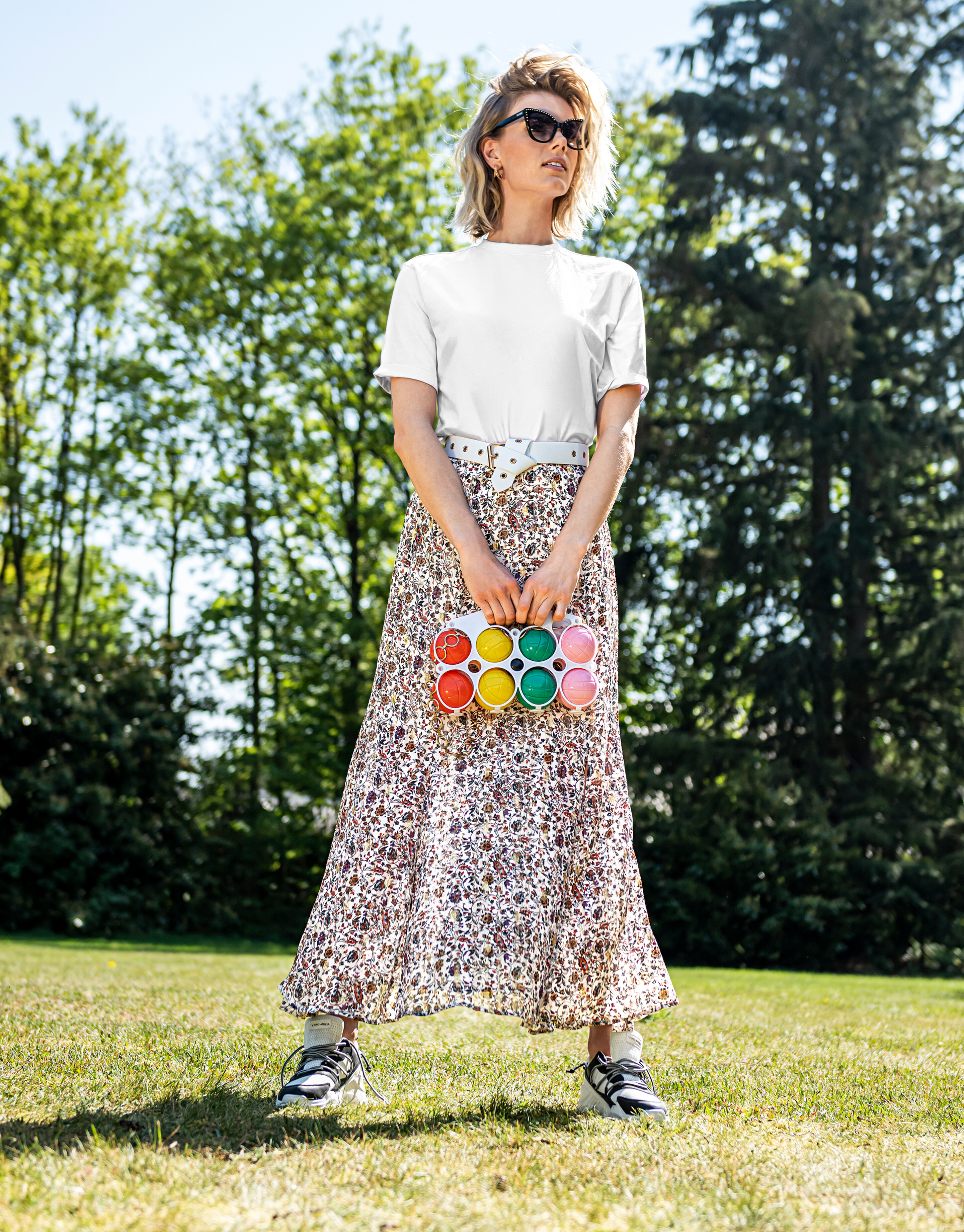 Eyelet riem wit ACCESSOIRES SHOEBY
