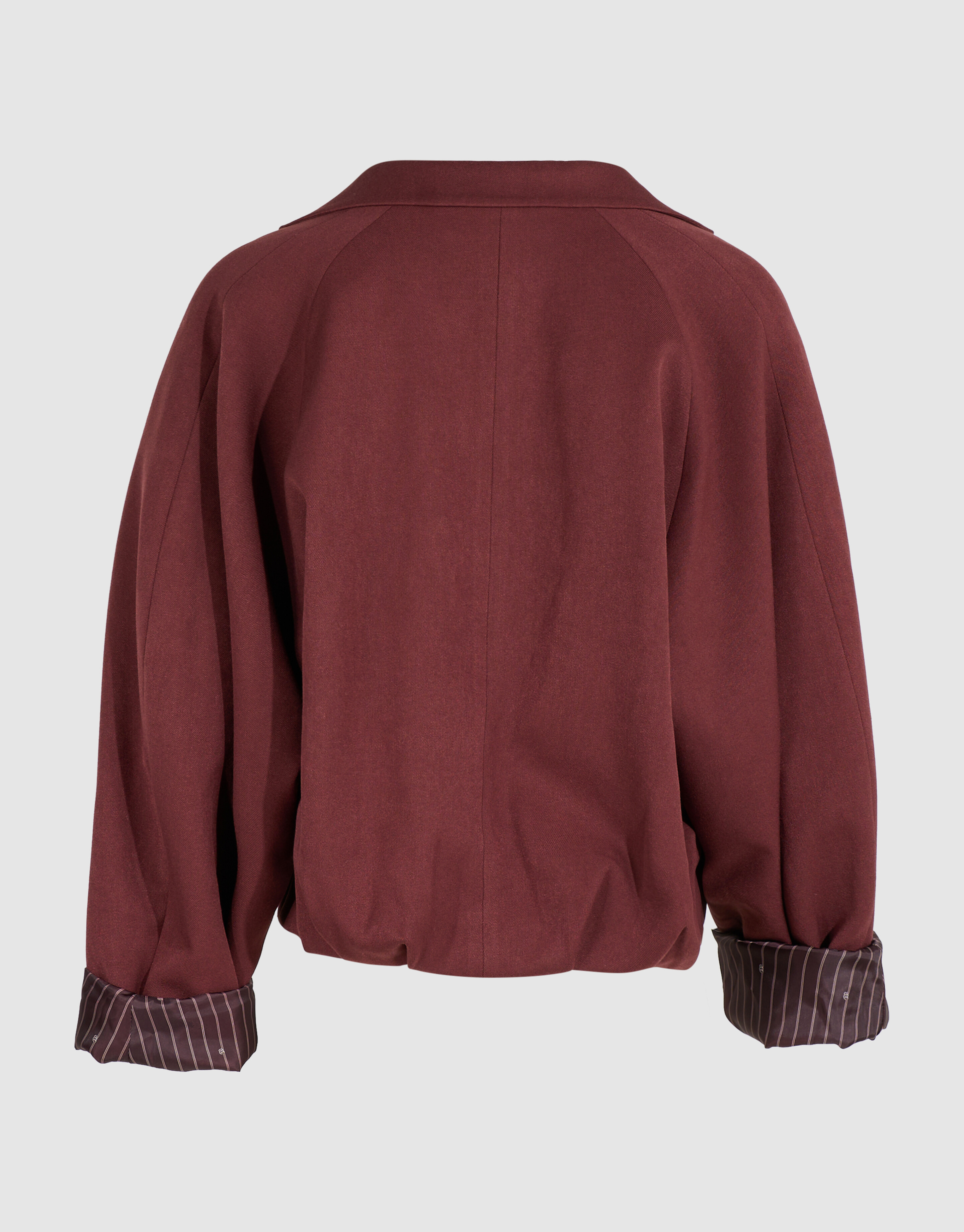 Oversized Cropped Blazer Donkerrood By Mieke SHOEBY WOMEN