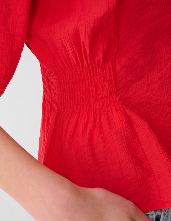 Smock Puff Top Rood SHOEBY WOMEN
