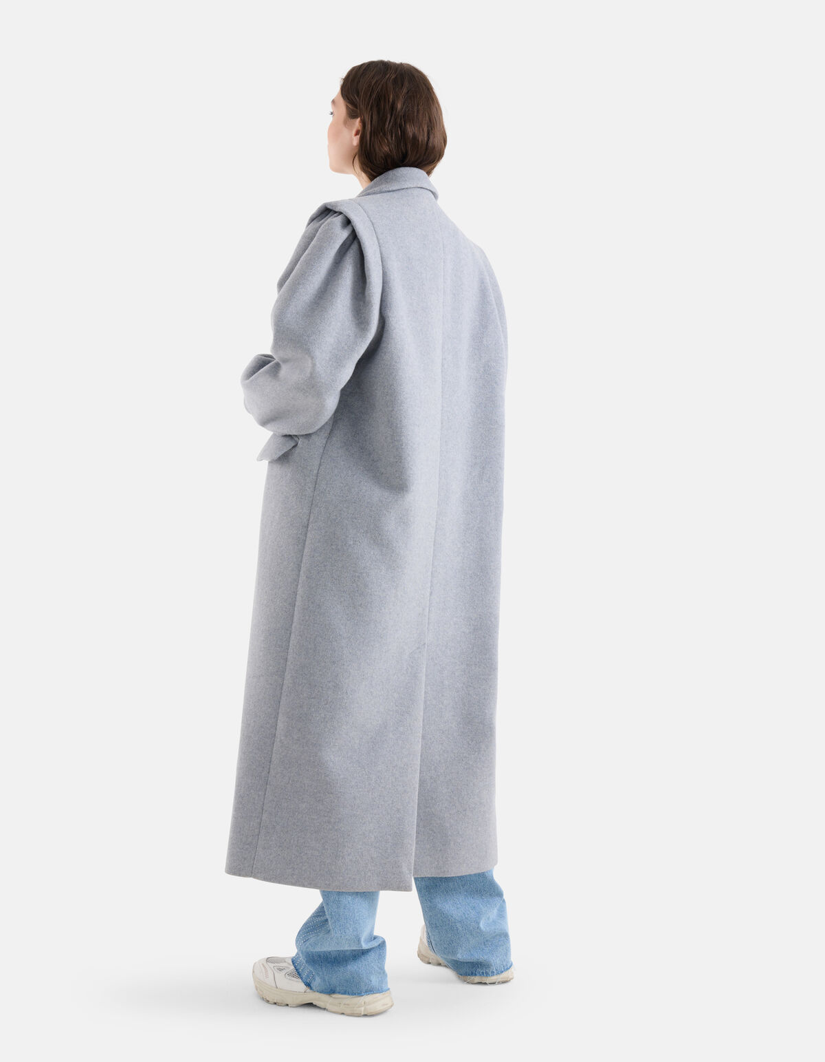Sterke Schouder Mantel Jas Grijs By Lonneke SHOEBY WOMEN