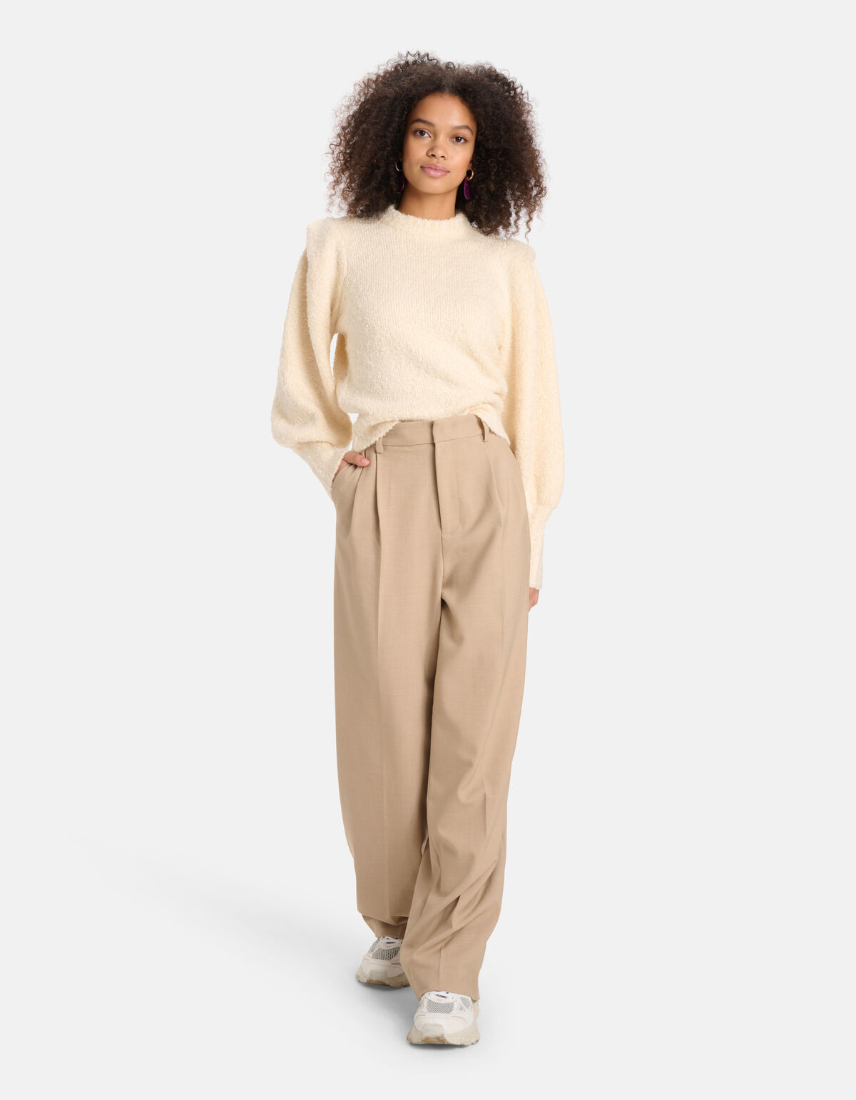 Boucle Trui Gebroken Wit SHOEBY WOMEN