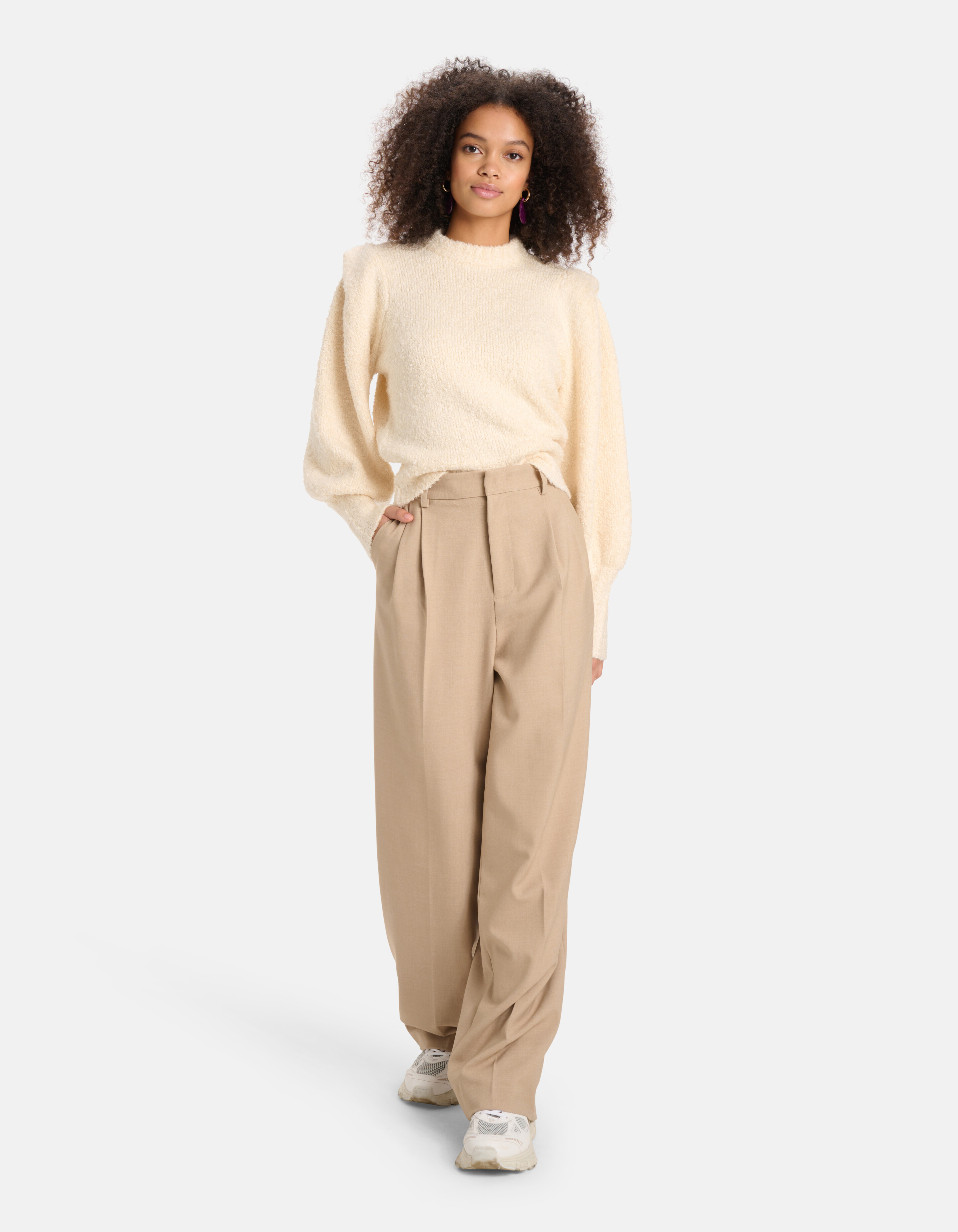 Boucle Trui Gebroken Wit SHOEBY WOMEN