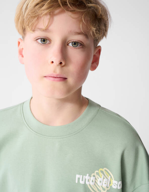 Del Sol Artwork T-shirt Lichtgroen SHOEBY BOYS