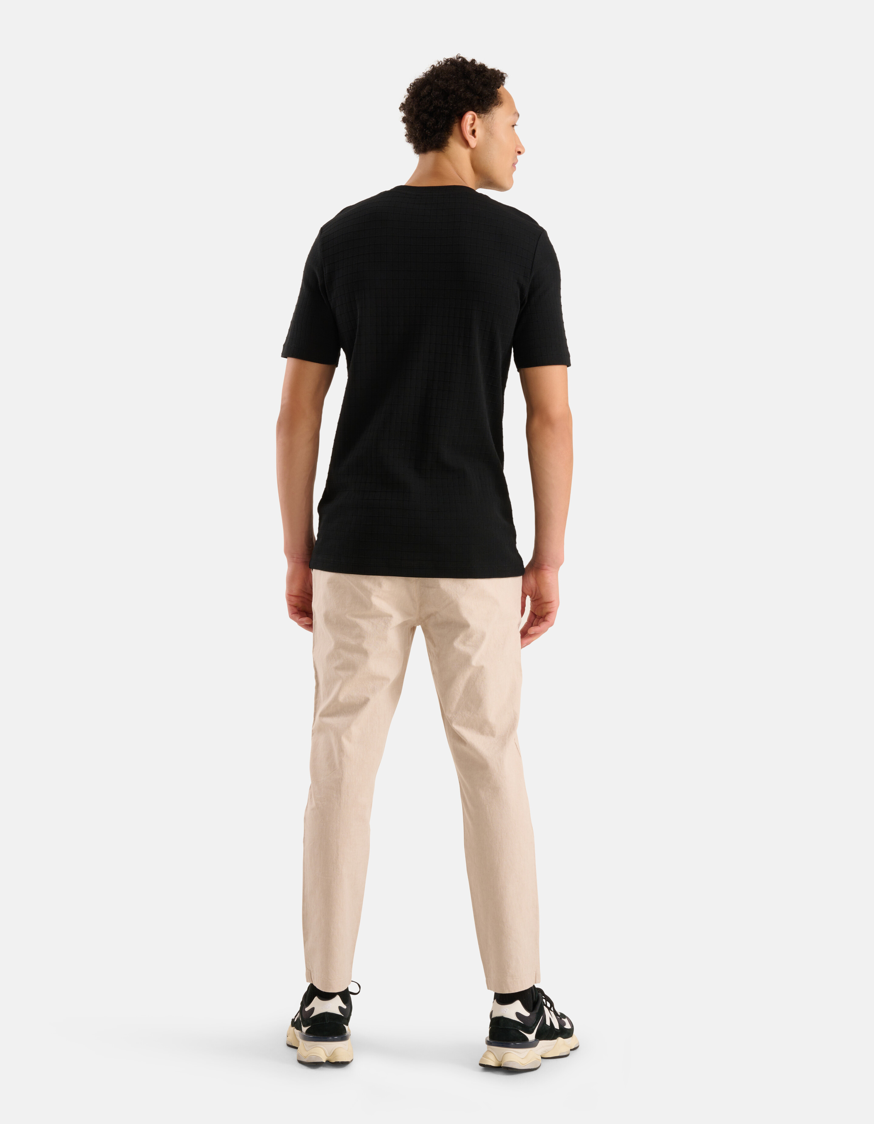 Structuur T-shirt Zwart SHOEBY MEN