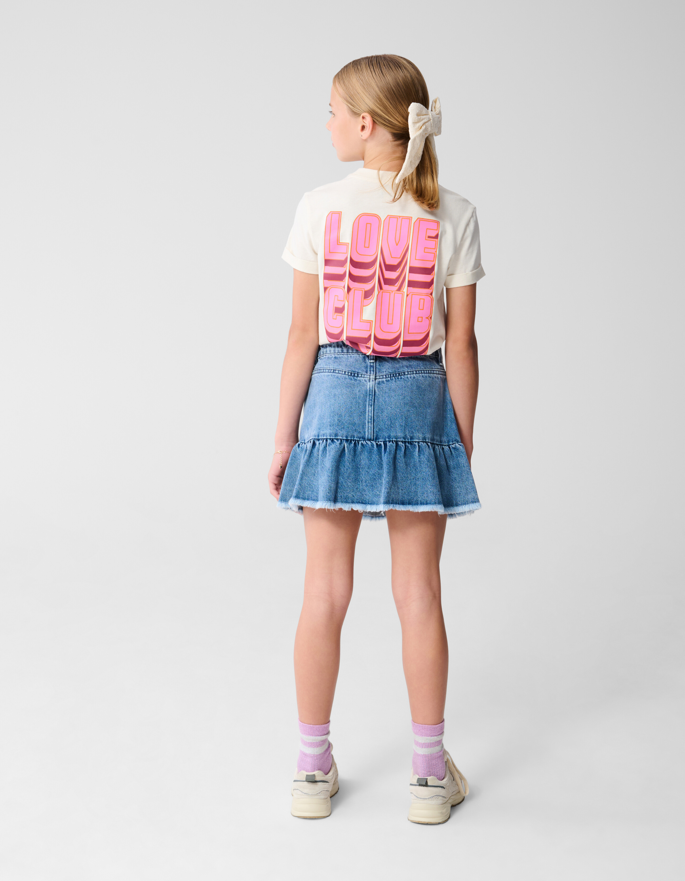 Love Club Artwork T-shirt Gebroken Wit SHOEBY GIRLS