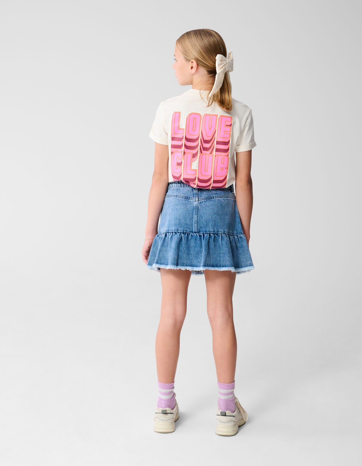 Love Club Artwork T-shirt Gebroken Wit SHOEBY GIRLS