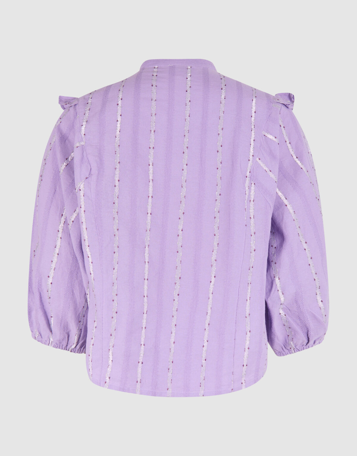 Jacquard Ruffle Blouse Lichtpaars SHOEBY WOMEN