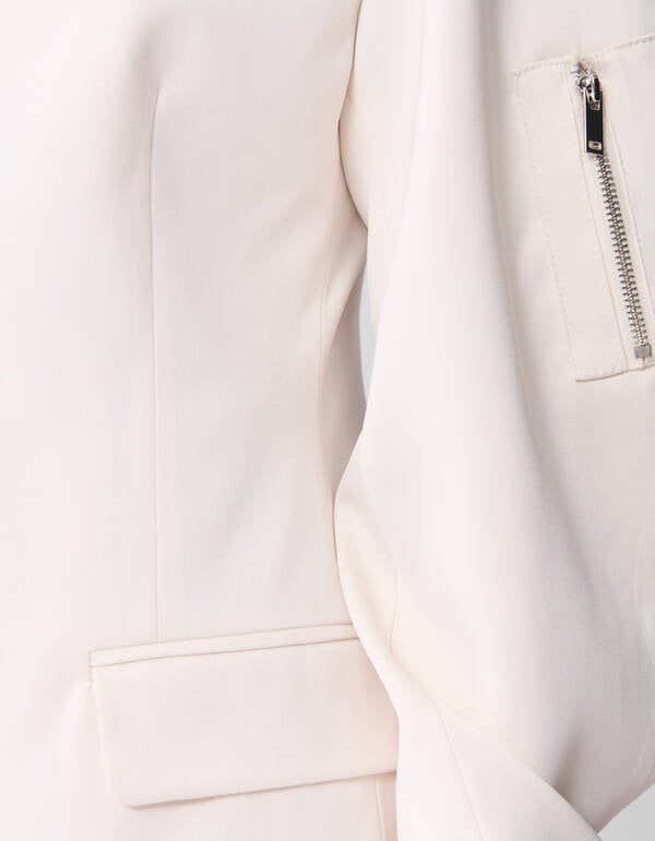 Bomber Sleeve Blazer Gebroken Wit SHOEBY WOMEN