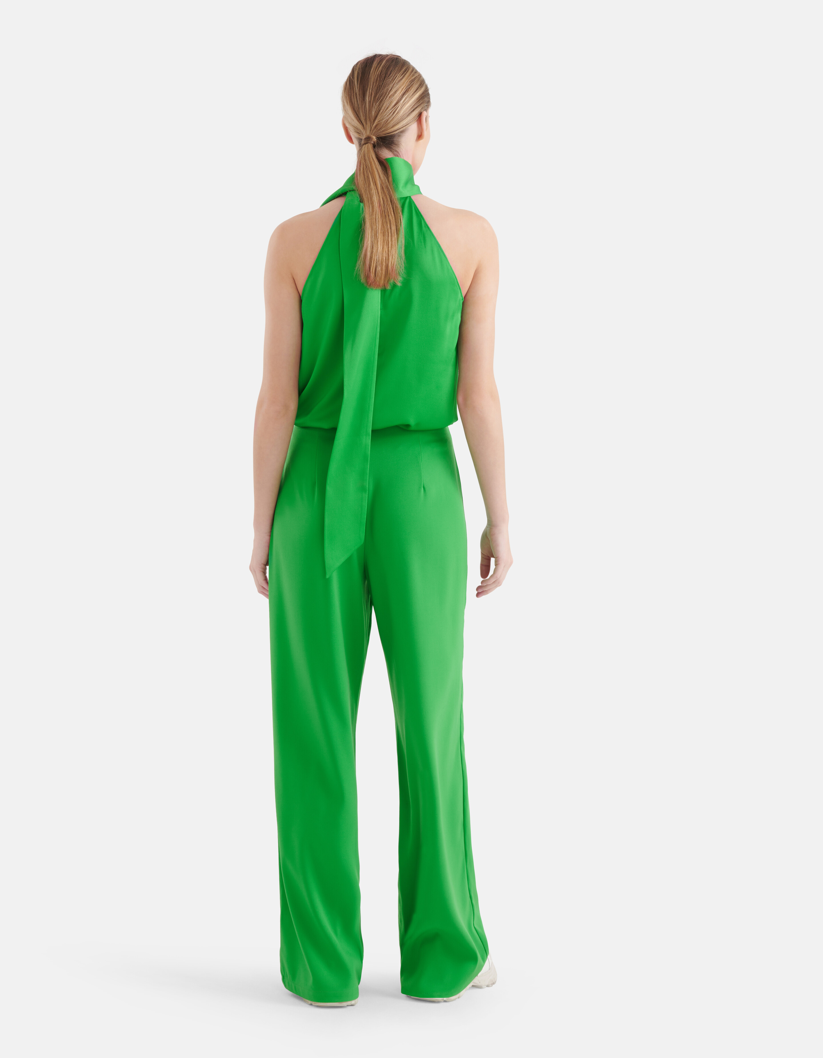 Satijnen Halter Top Groen By Mieke SHOEBY WOMEN