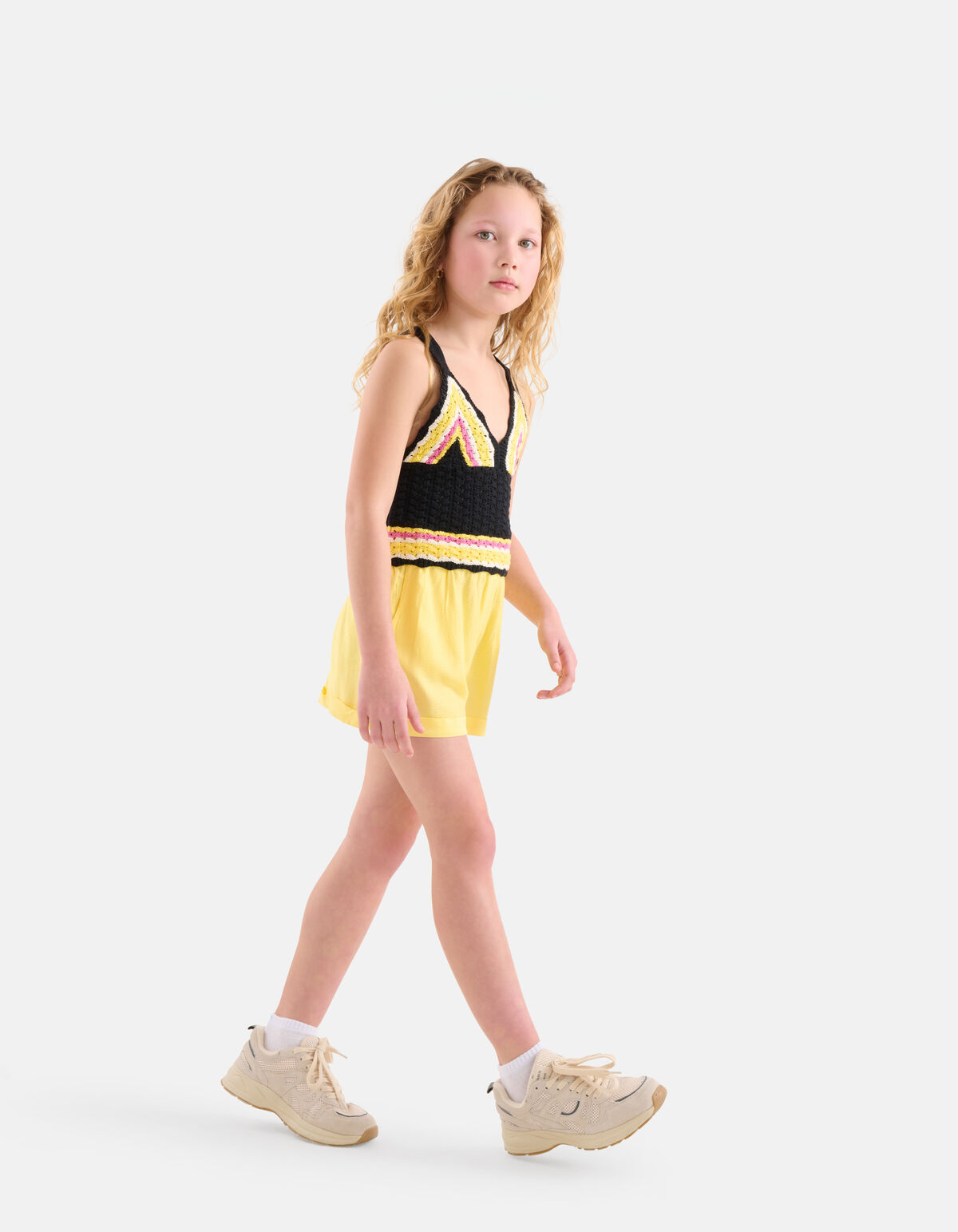 Jacquard Short Geel SHOEBY GIRLS