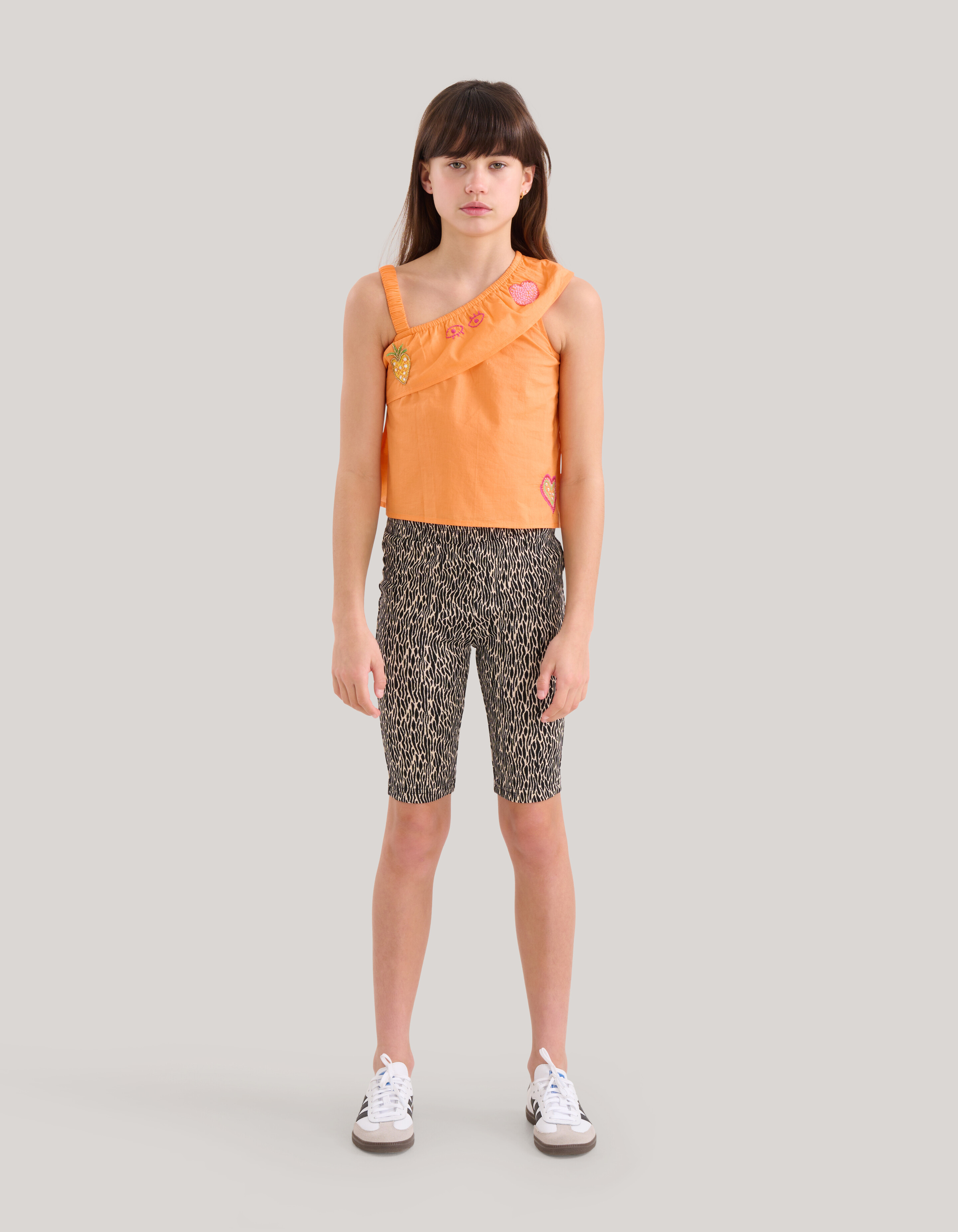 Printed Biker Short Zwart/Wit SHOEBY GIRLS