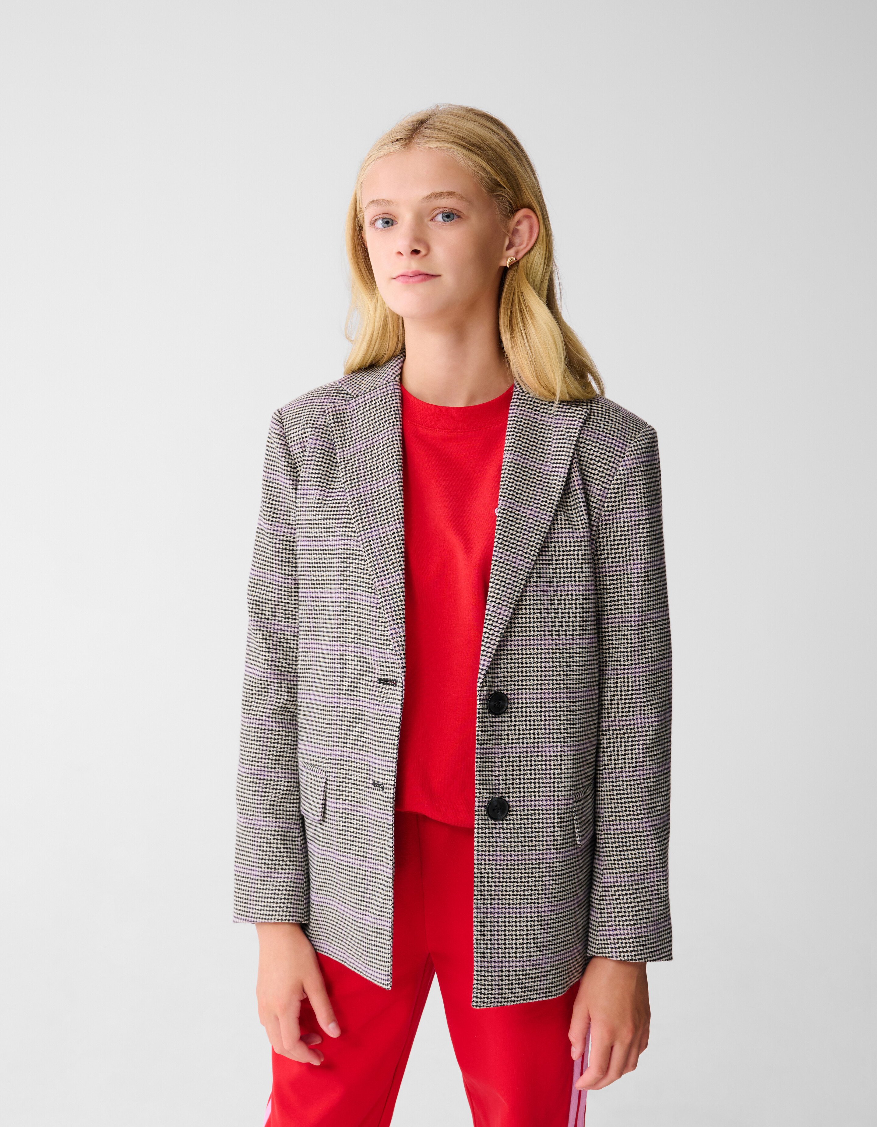 Ruiten Artwork Blazer Lichtbruin SHOEBY GIRLS