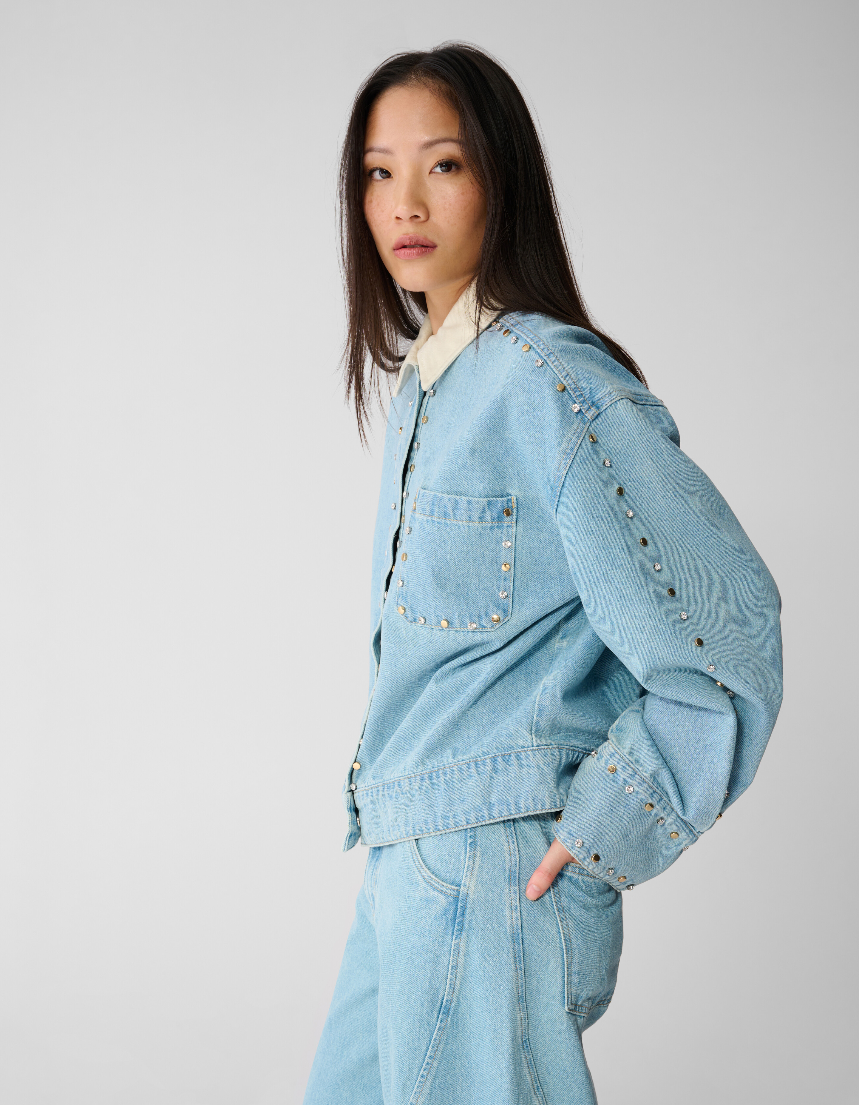 Strass Denim Jack Bleached SHOEBY WOMEN