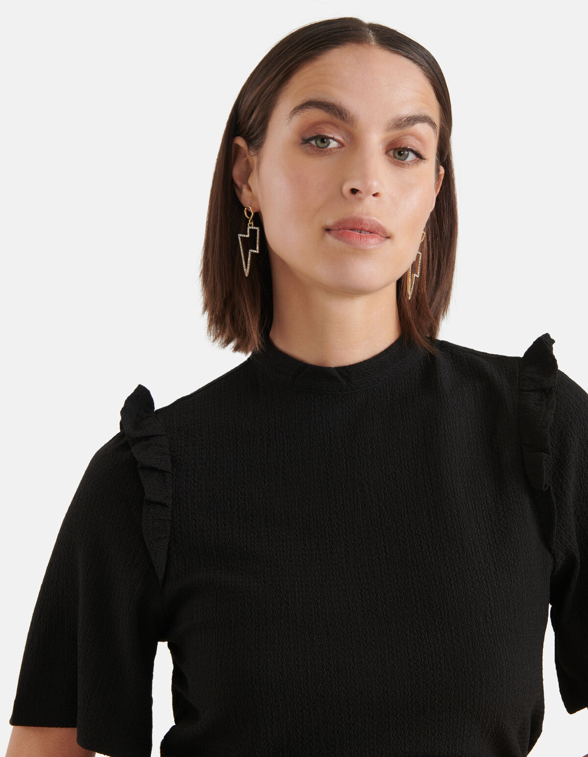 Crinkle Top Zwart SHOEBY WOMEN