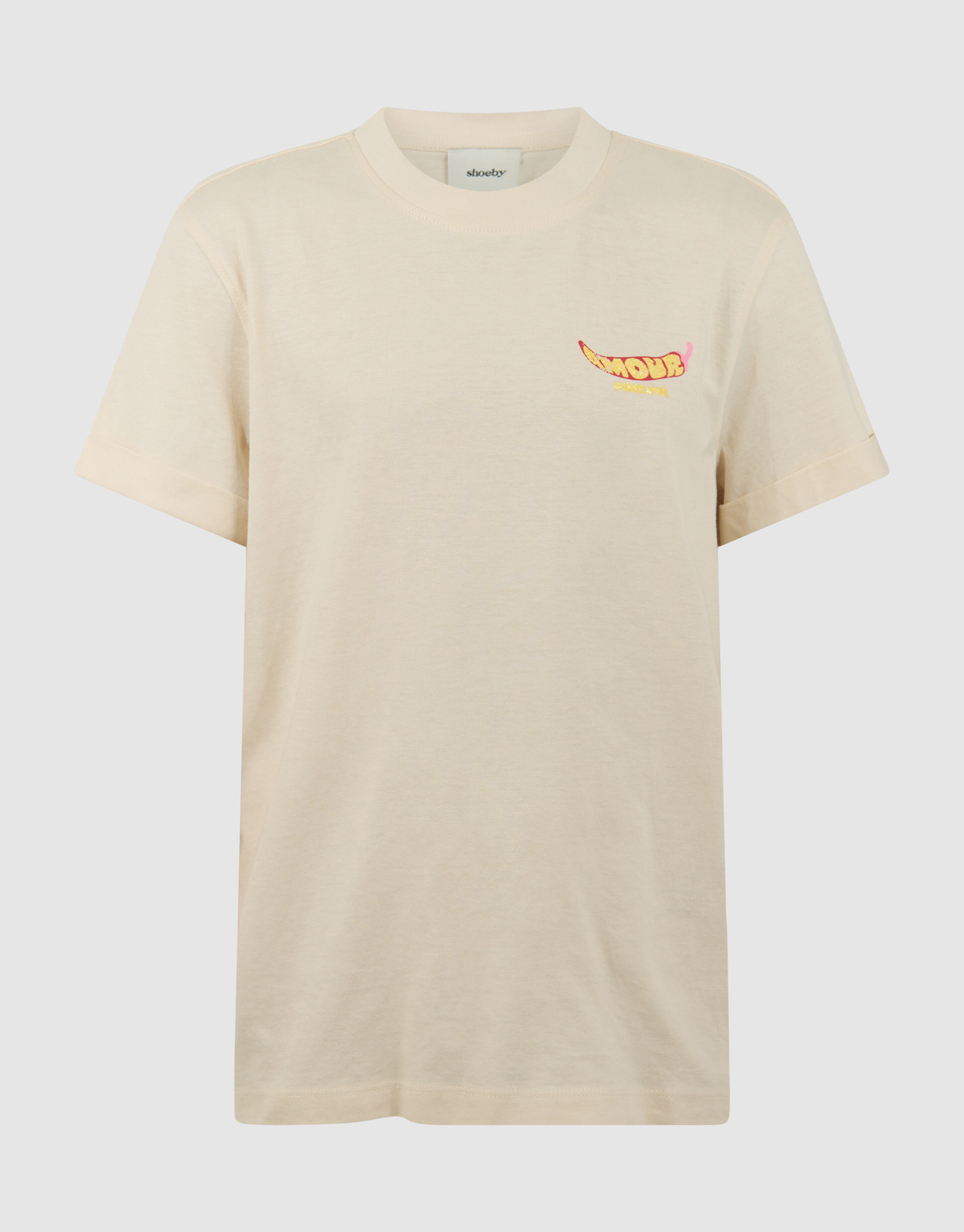 Pepper Artwork T-shirt Gebroken Wit SHOEBY GIRLS