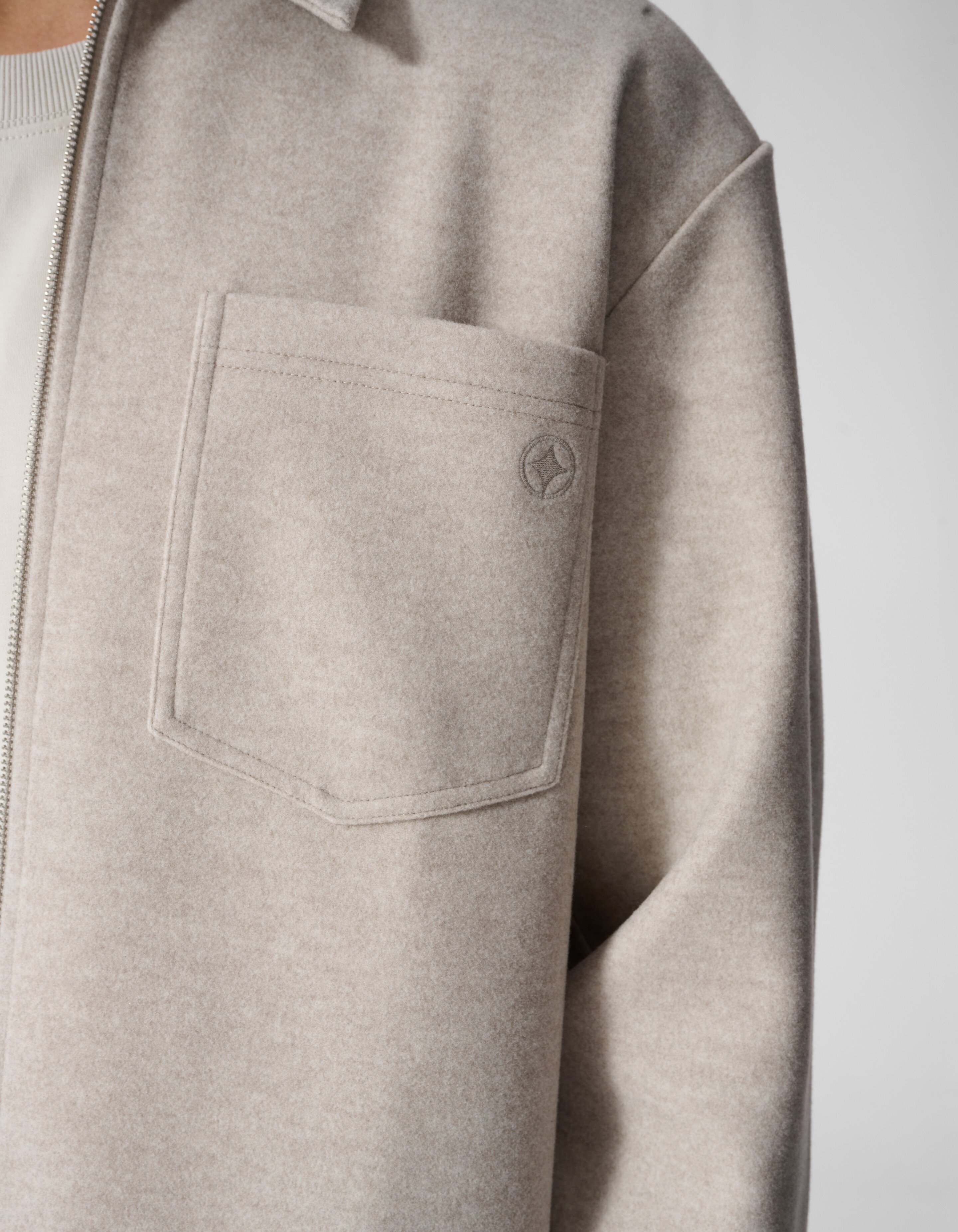 Soft Melange Overshirt Beige SHOEBY MEN