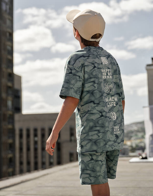 Bleached Short Donkergroen SHOEBY BOYS