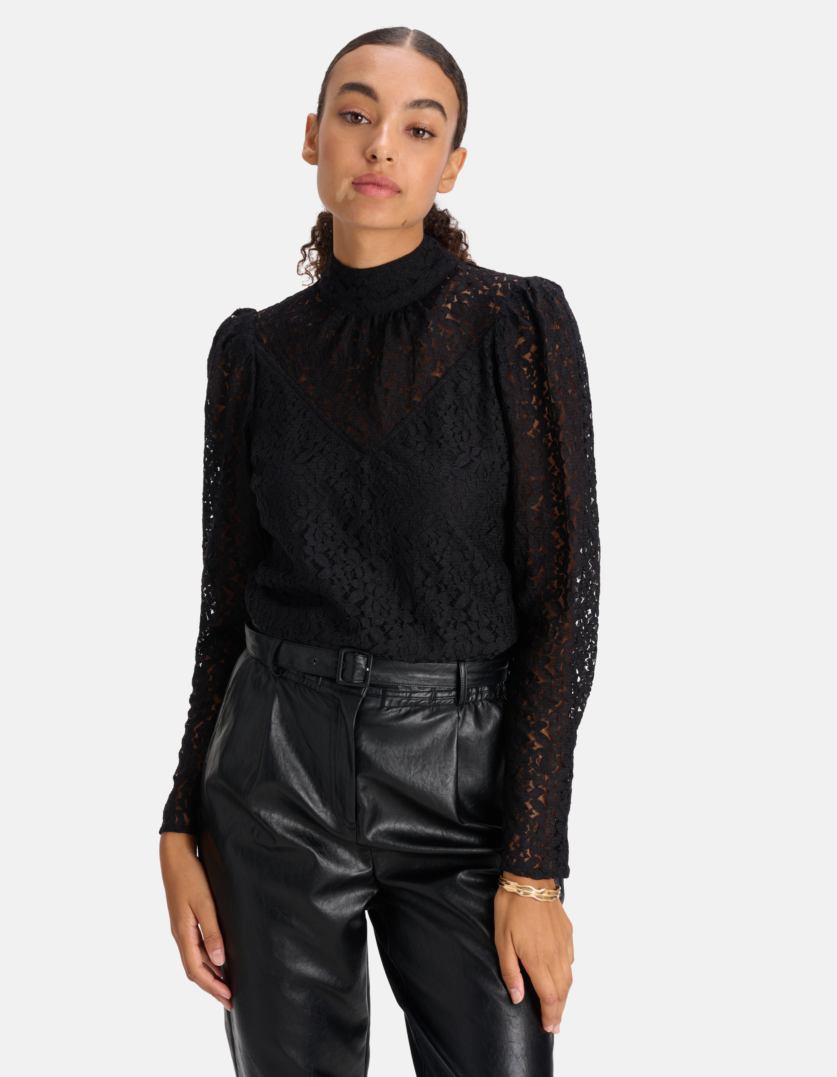 Kanten Blouse Zwart SHOEBY WOMEN
