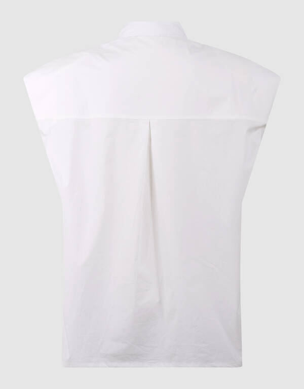 Strass Poplin Blouse Wit SHOEBY WOMEN