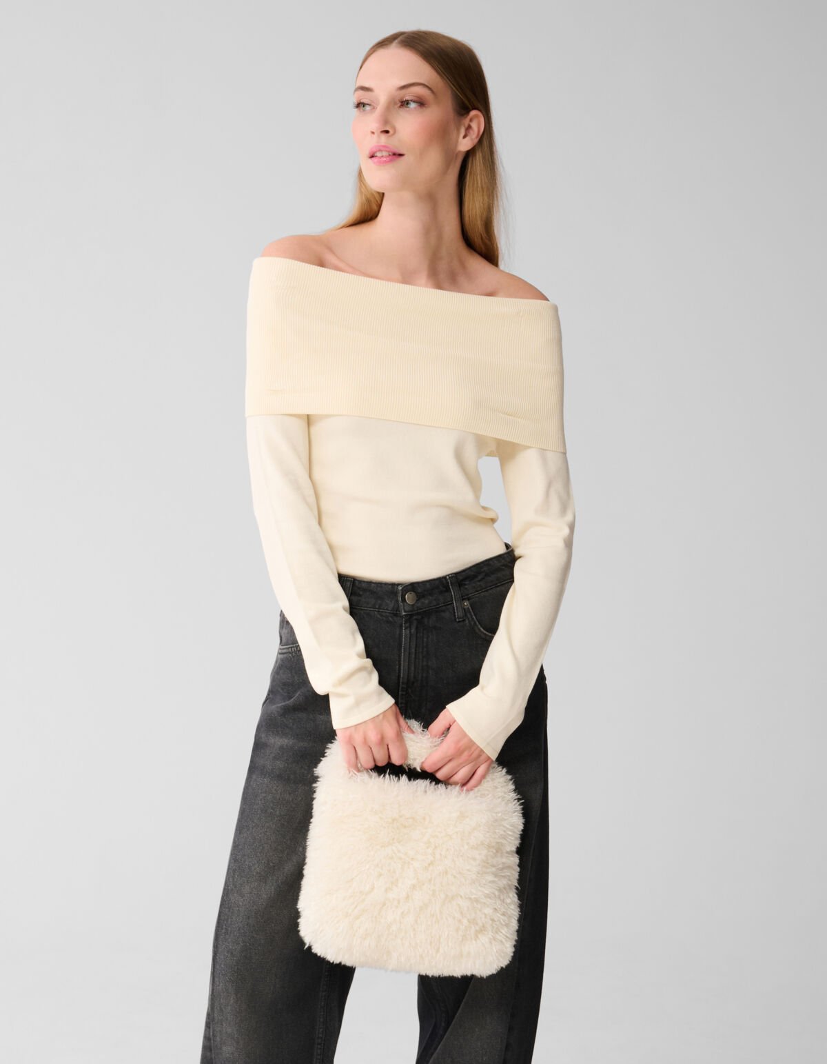 Fluffy Fur Tas Gebroken Wit SHOEBY ACCESSOIRES