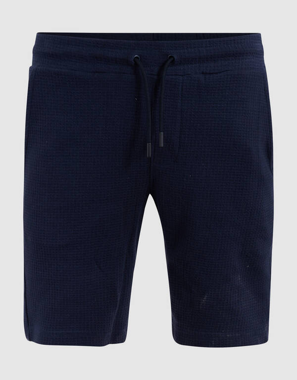 Waffle Structuur Short Donkerblauw SHOEBY MEN