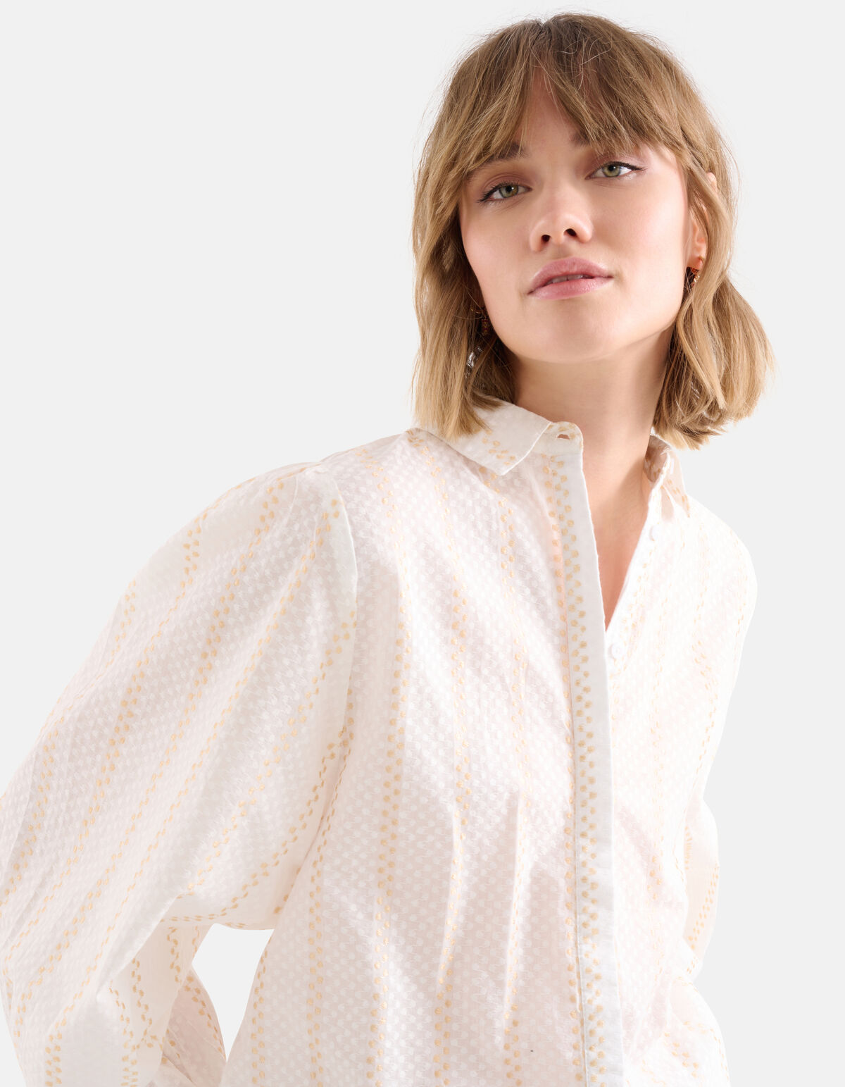 Lurex Blouse Gebroken Wit SHOEBY WOMEN