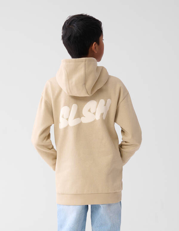 Basis Tekst Hoodie Zand SHOEBY BOYS