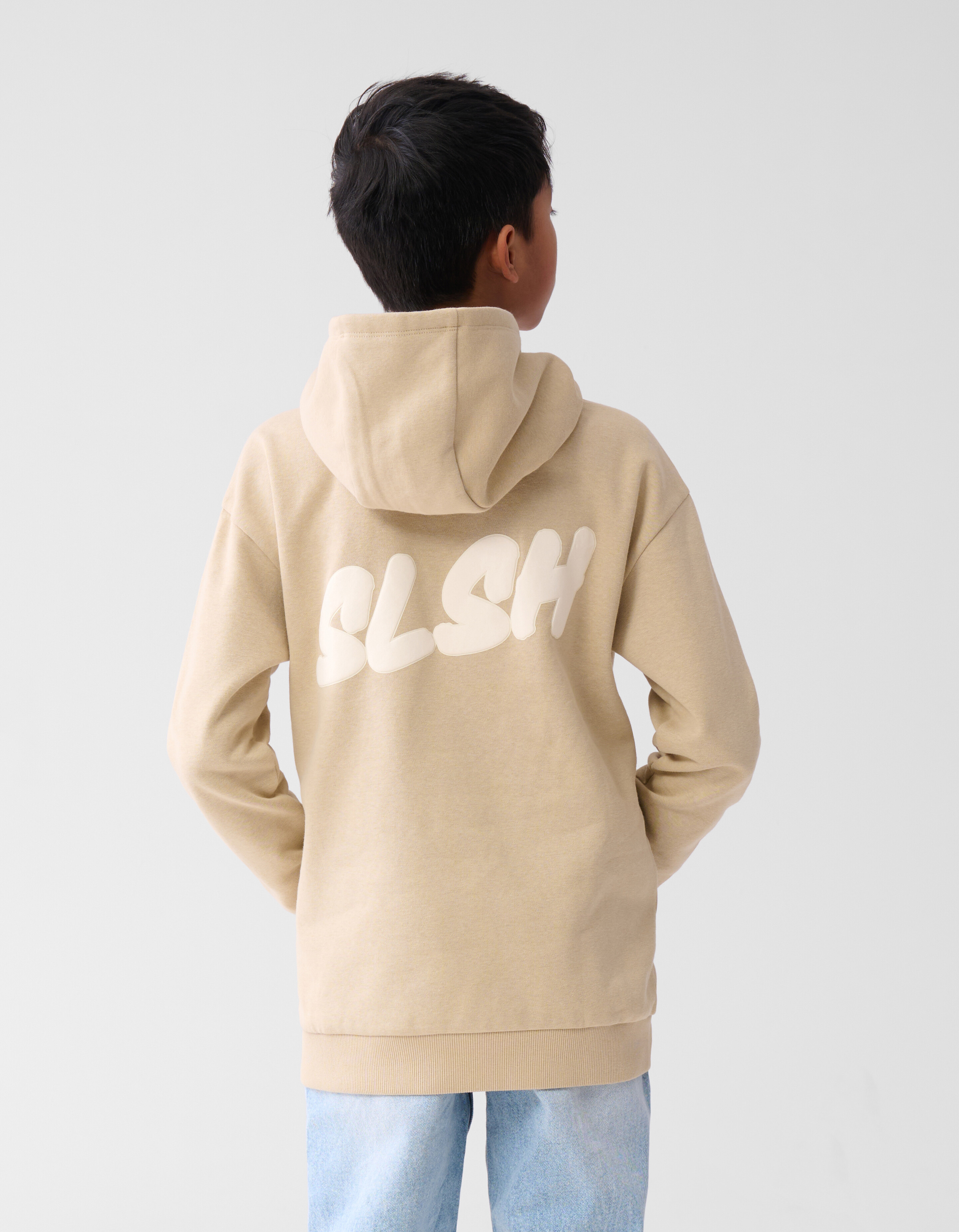 Basis Tekst Hoodie Zand SHOEBY BOYS