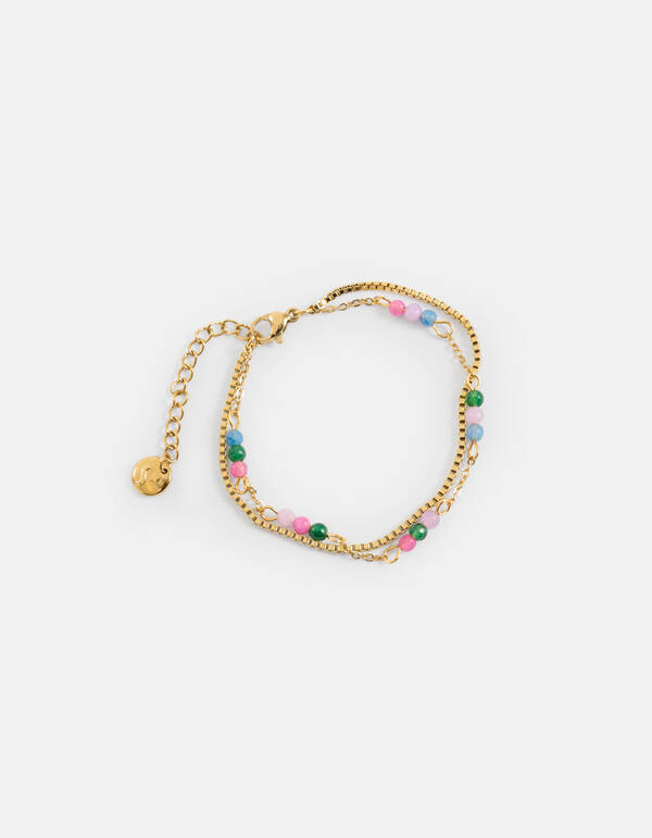 Dubbele Chain Armband Goud SHOEBY ACCESSOIRES