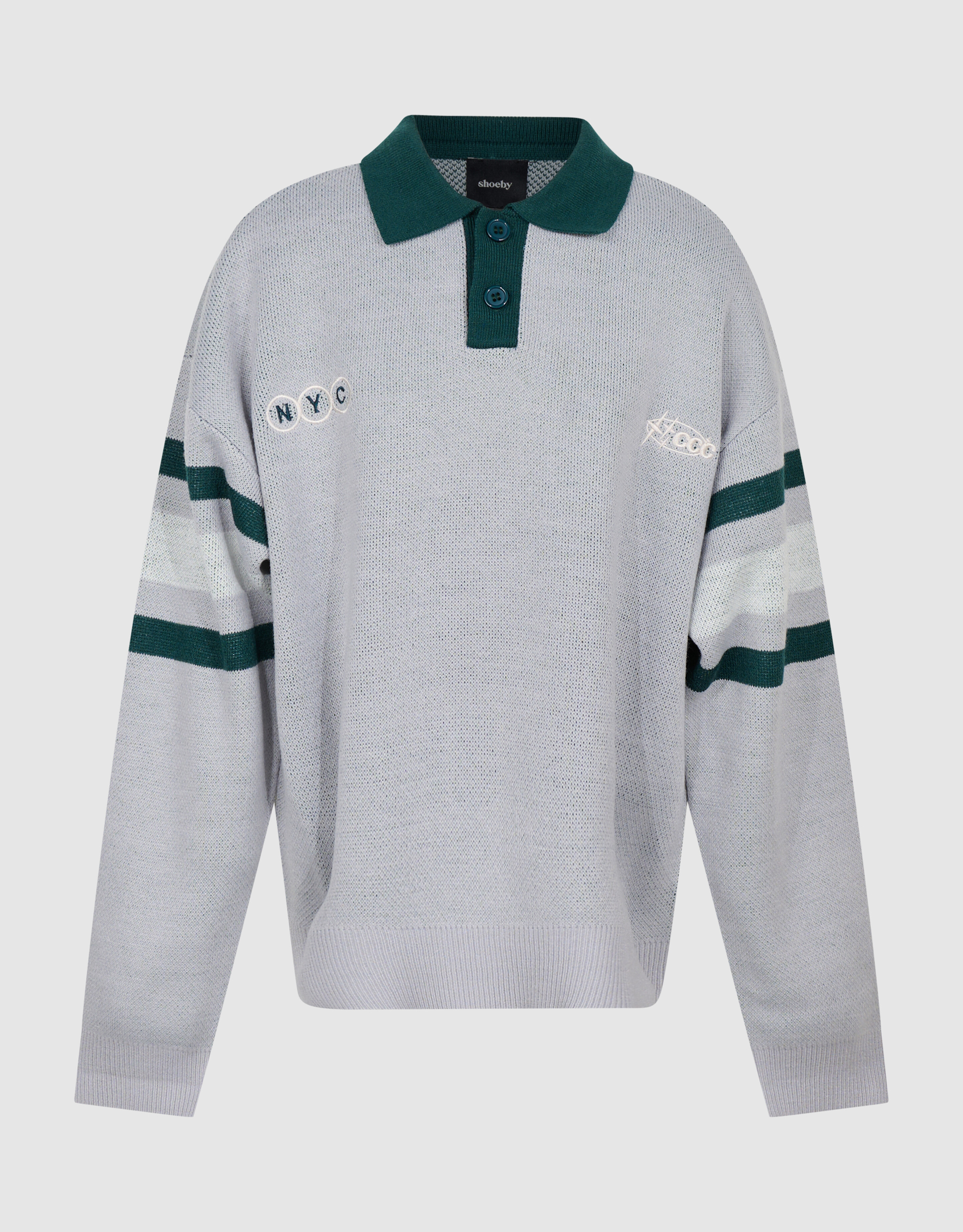 Gestreepte Polo Lichtgrijs SHOEBY BOYS