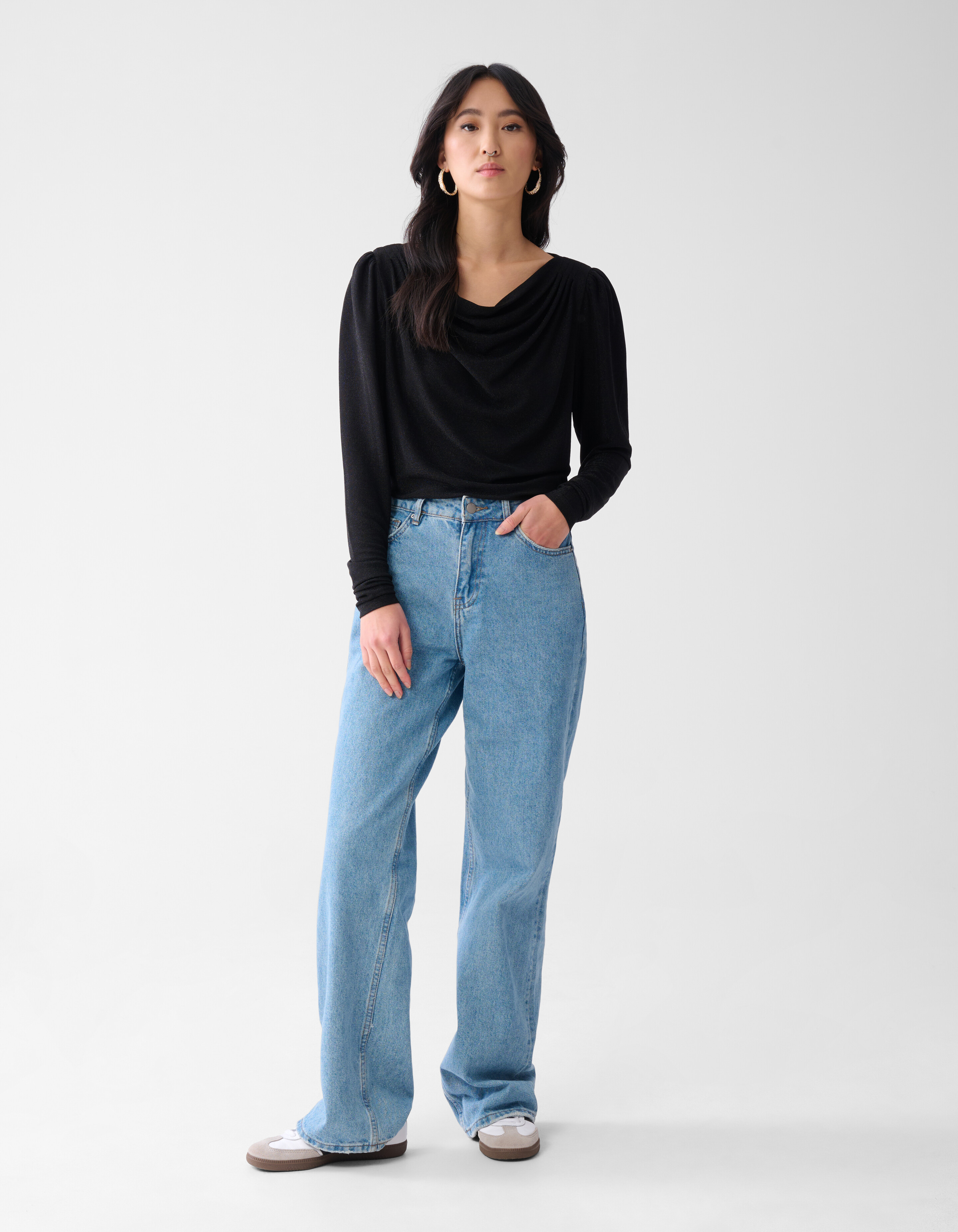 Glitter Waterval Top Zwart SHOEBY WOMEN