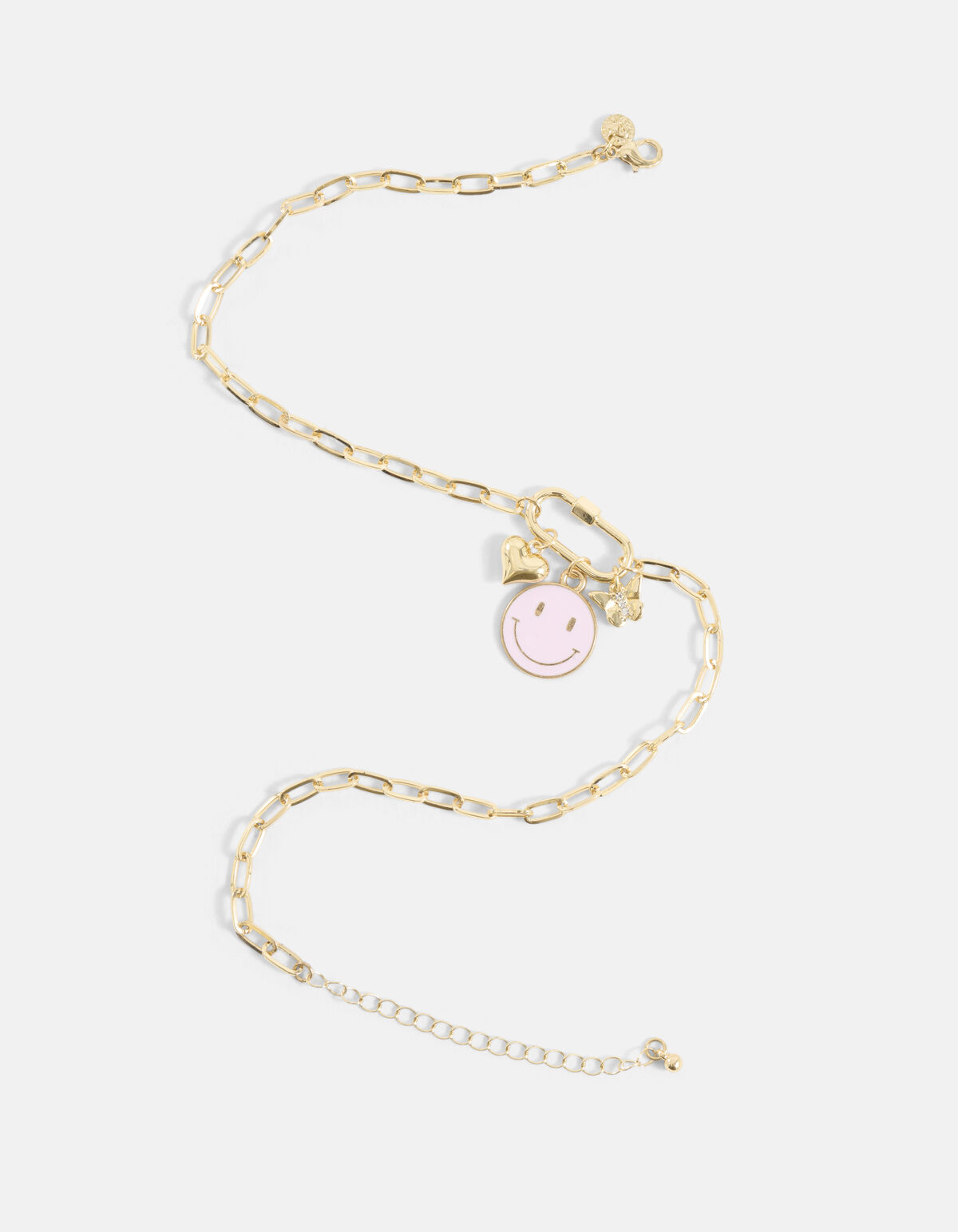 Smiley Ketting Roze SHOEBY ACCESSOIRES