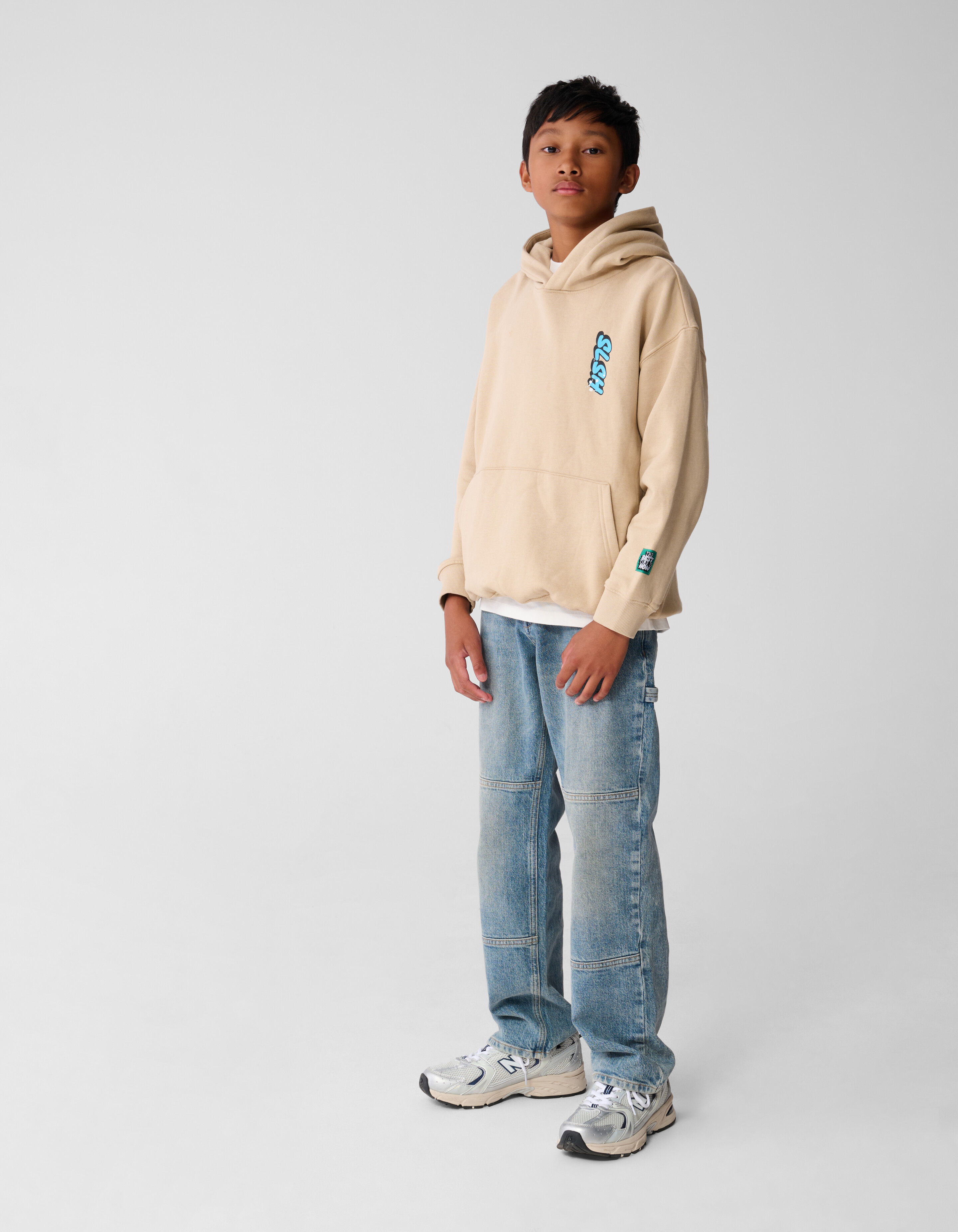 Rule Breaker Artwork Hoodie Beige SHOEBY BOYS