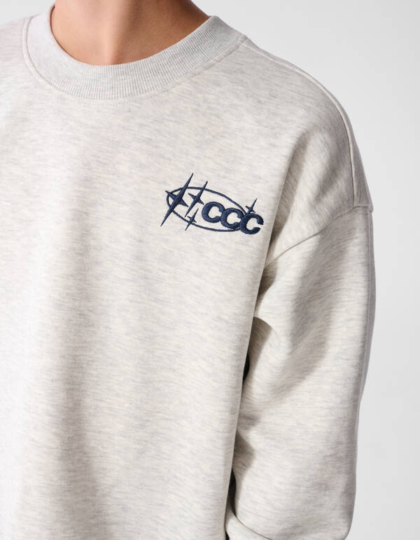 Culture Artwork Sweater Lichtgrijs SHOEBY BOYS