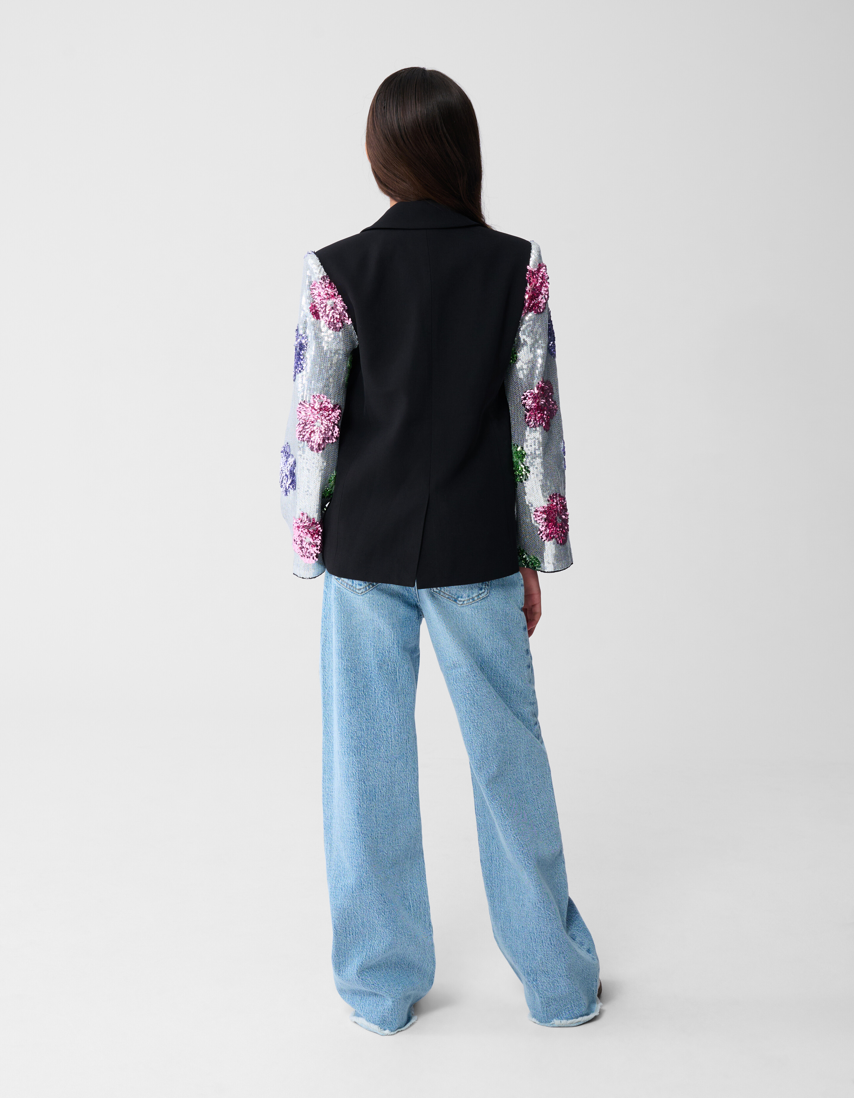 Flower Sequin Blazer Zwart SHOEBY GIRLS