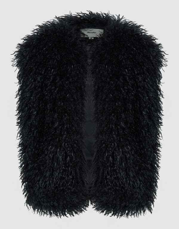 Fluffy Gilet Zwart SHOEBY GIRLS