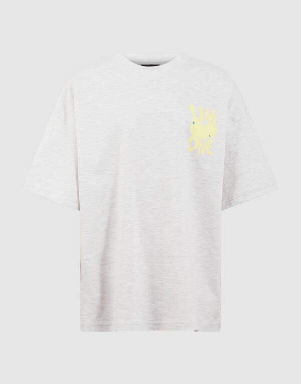 Citrus Artwork T-shirt Lichtgrijs SHOEBY BOYS