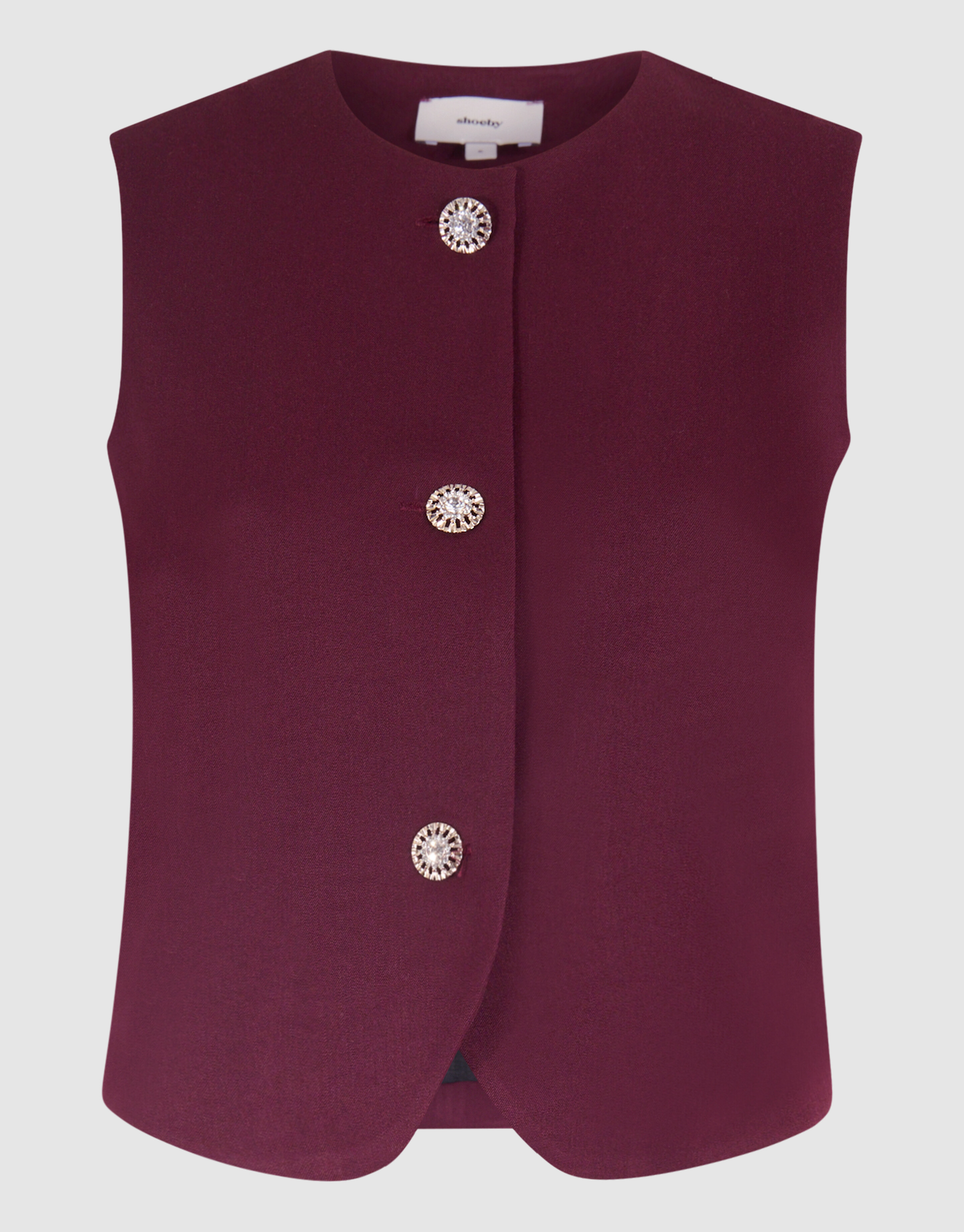 Strass Knopen Gilet Bordeaux SHOEBY WOMEN