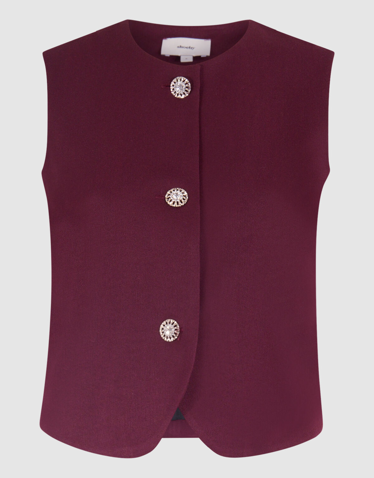 Strass Knopen Gilet Bordeaux SHOEBY WOMEN