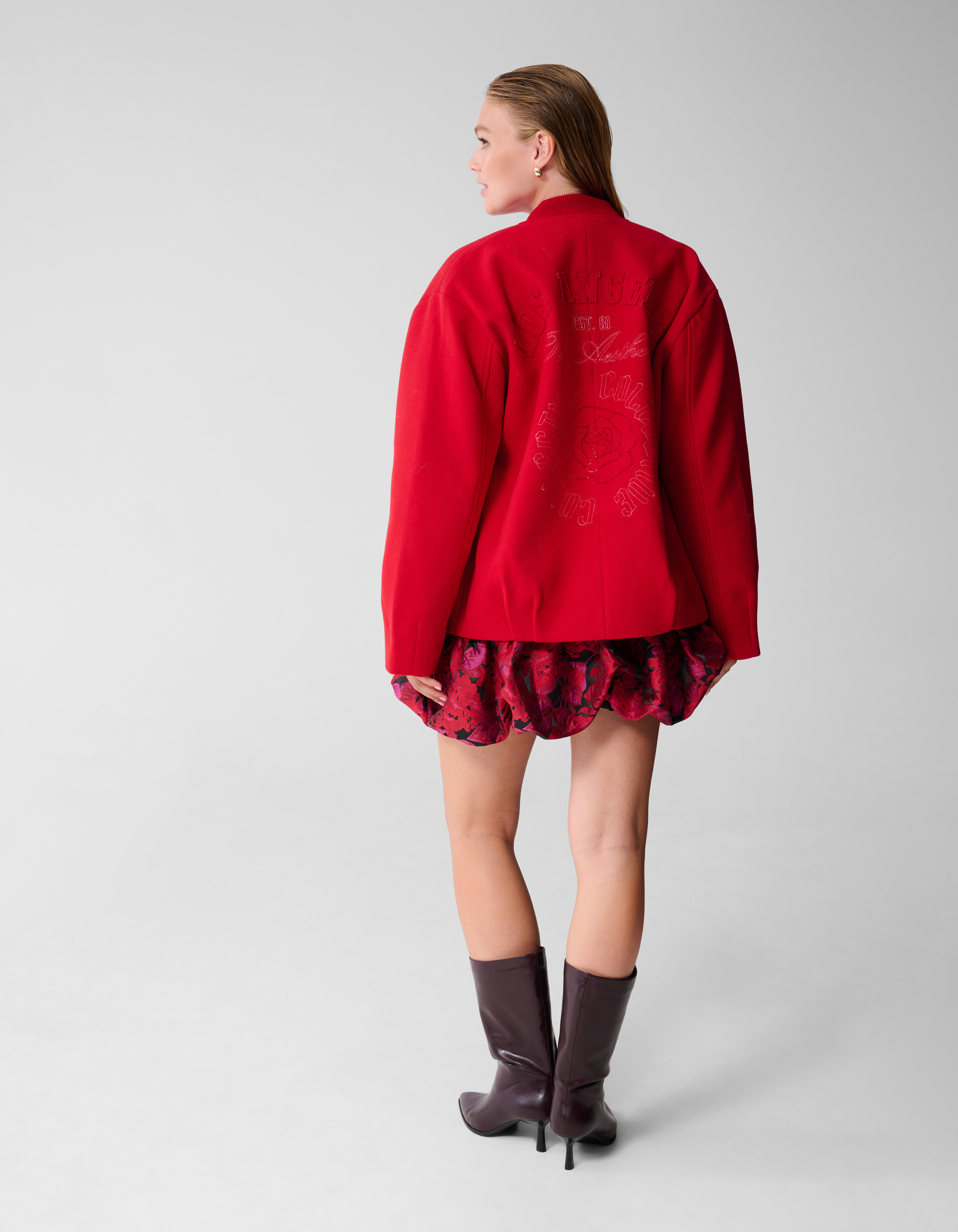 Sporty Oversized Bomber Rood SHOEBY WOMEN