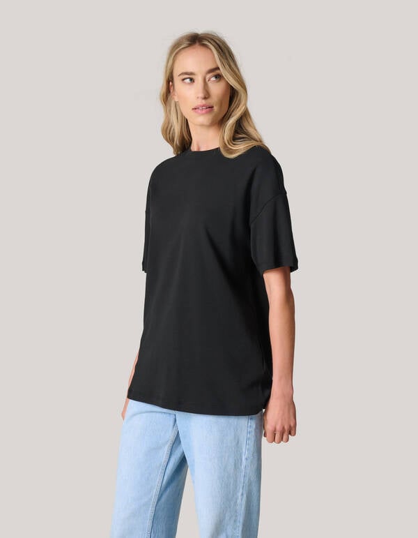 Oversized Basis T-shirt Zwart SHOEBY WOMEN