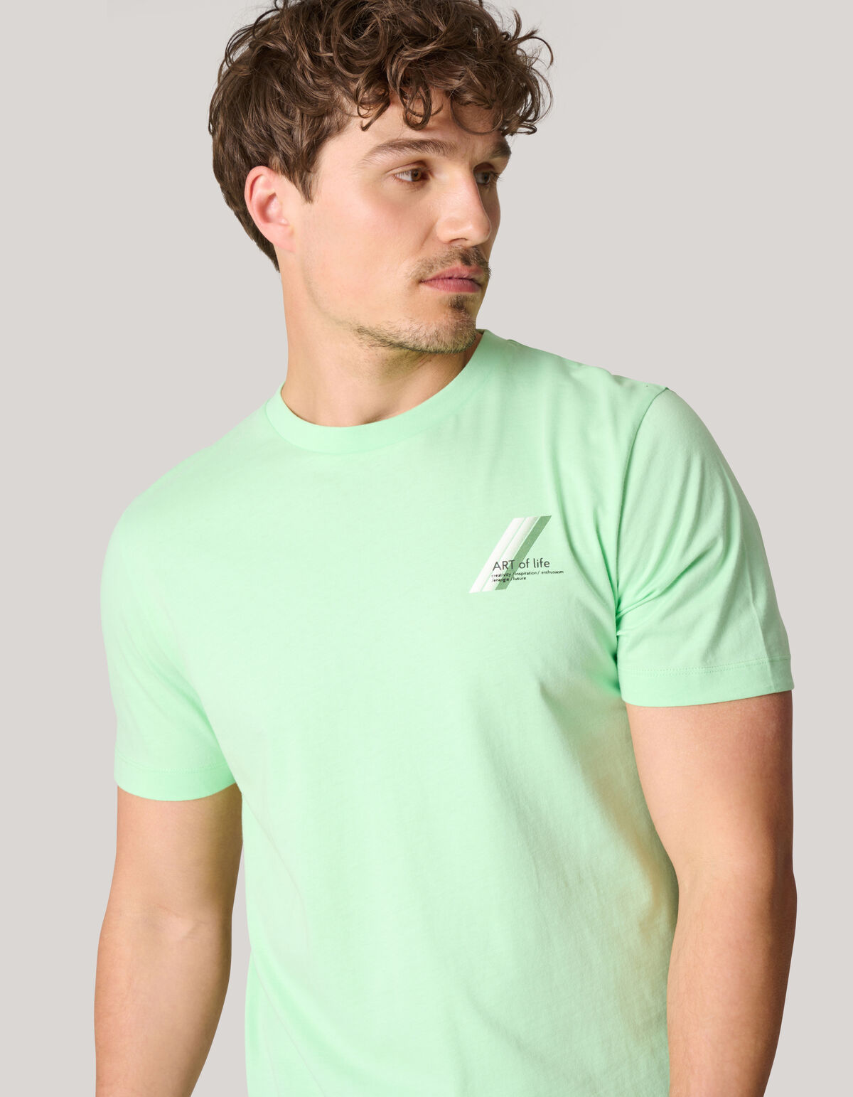 Artwork T-shirt Lichtgroen SHOEBY MEN