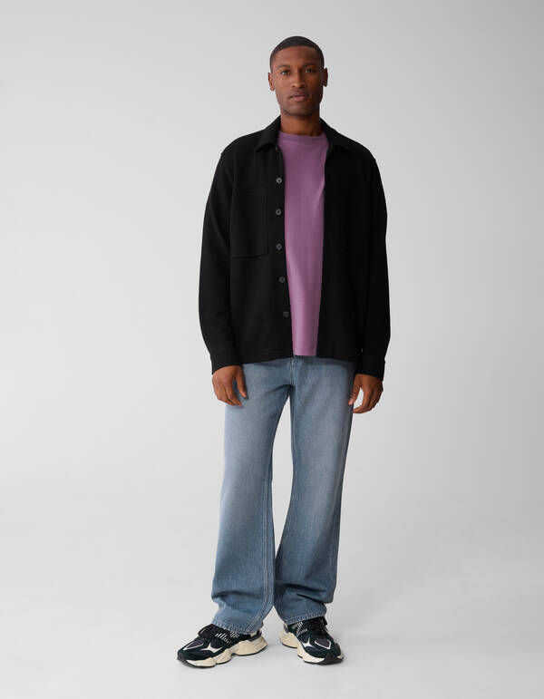 Waffle Overshirt Zwart SHOEBY MEN