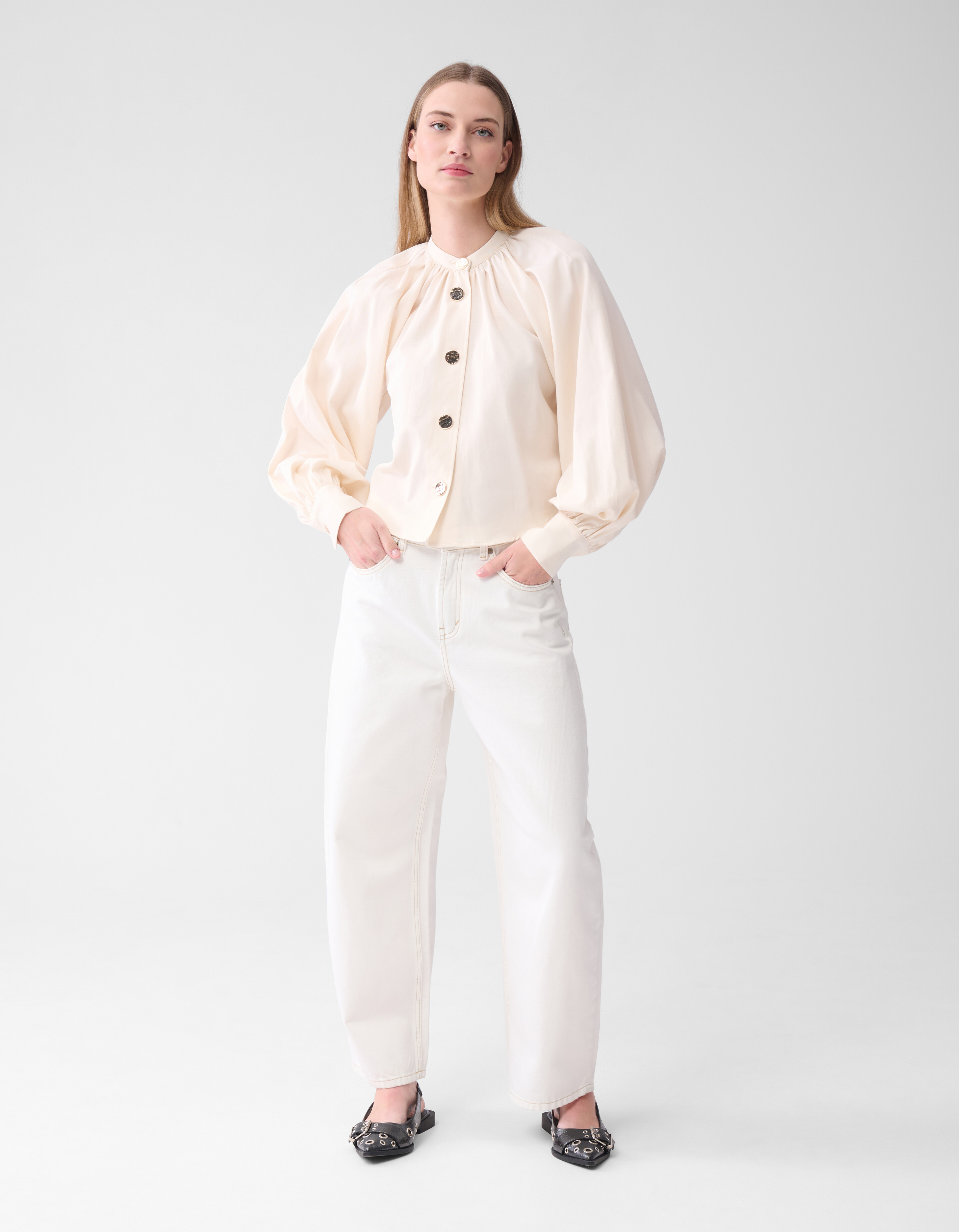Cropped Blouse Gebroken Wit By Lonneke SHOEBY WOMEN