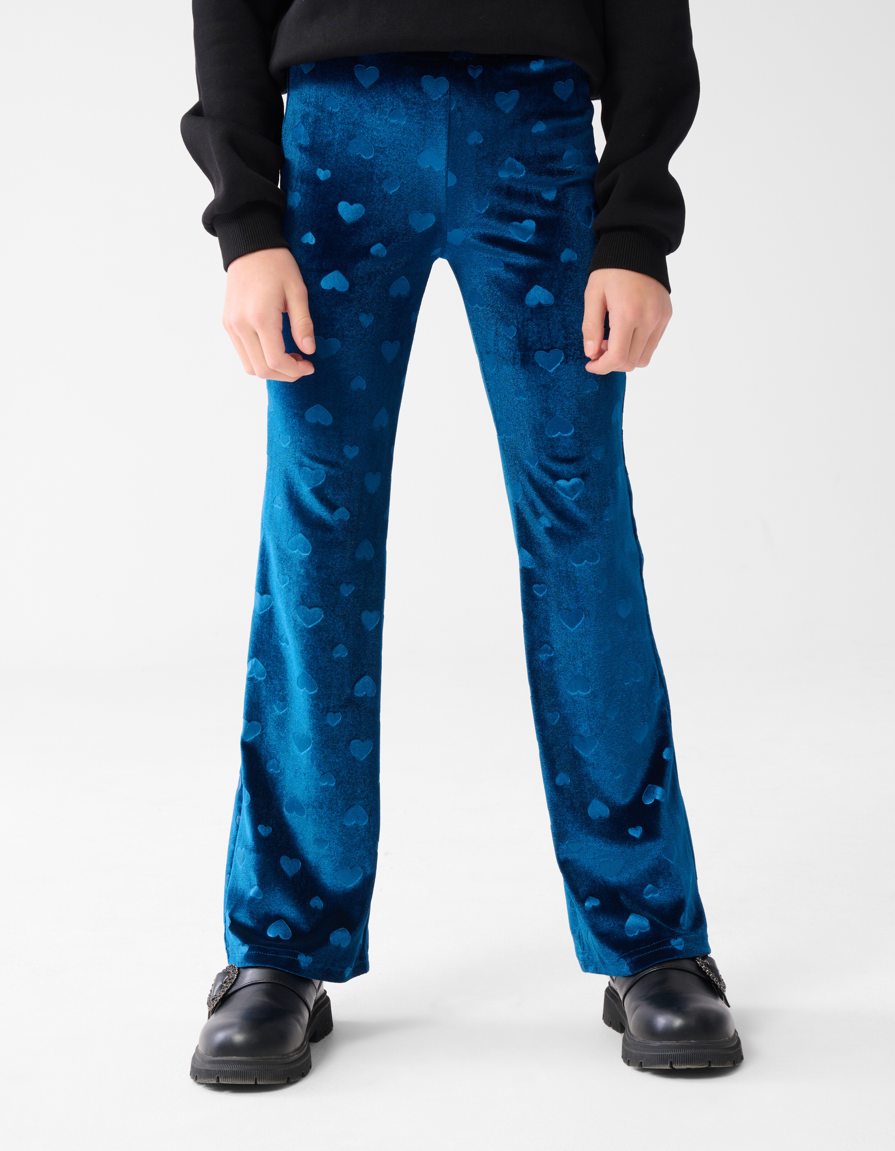 Velvet Heart Flared Legging Blauw SHOEBY GIRLS