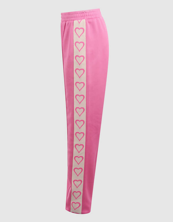 Sporty Heart Wide Leg Broek Roze SHOEBY GIRLS