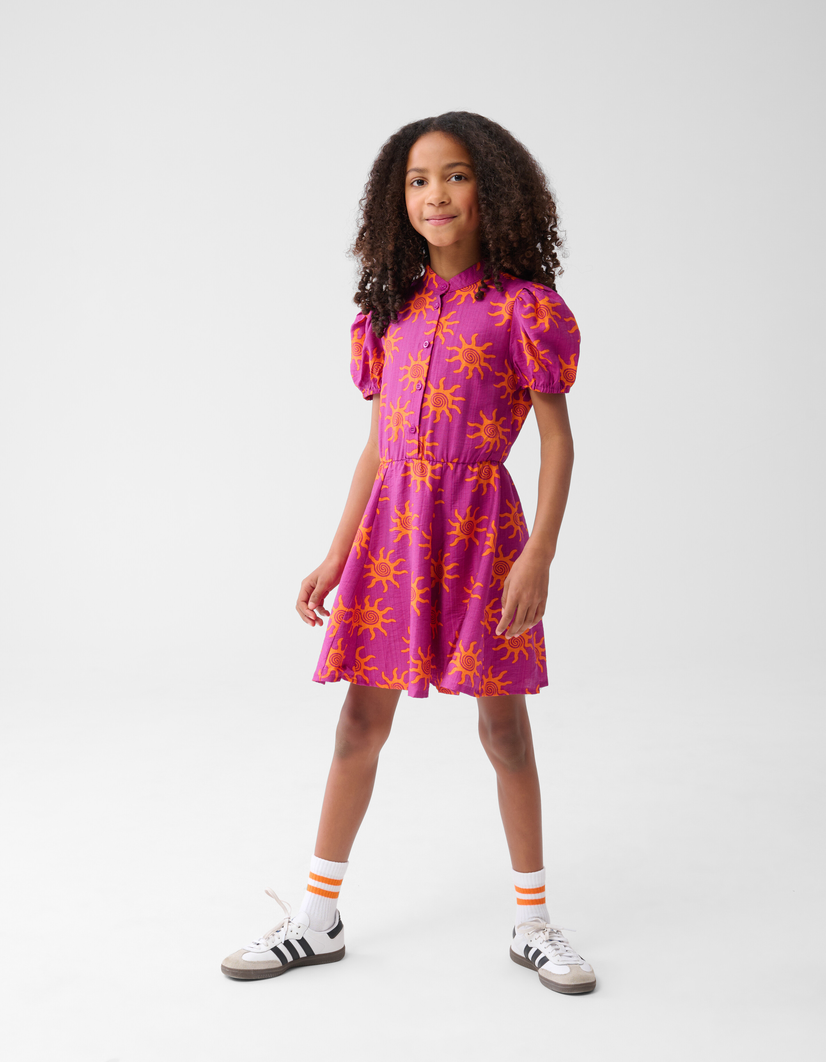 Printed Artwork Jurk Donkerpaars SHOEBY GIRLS