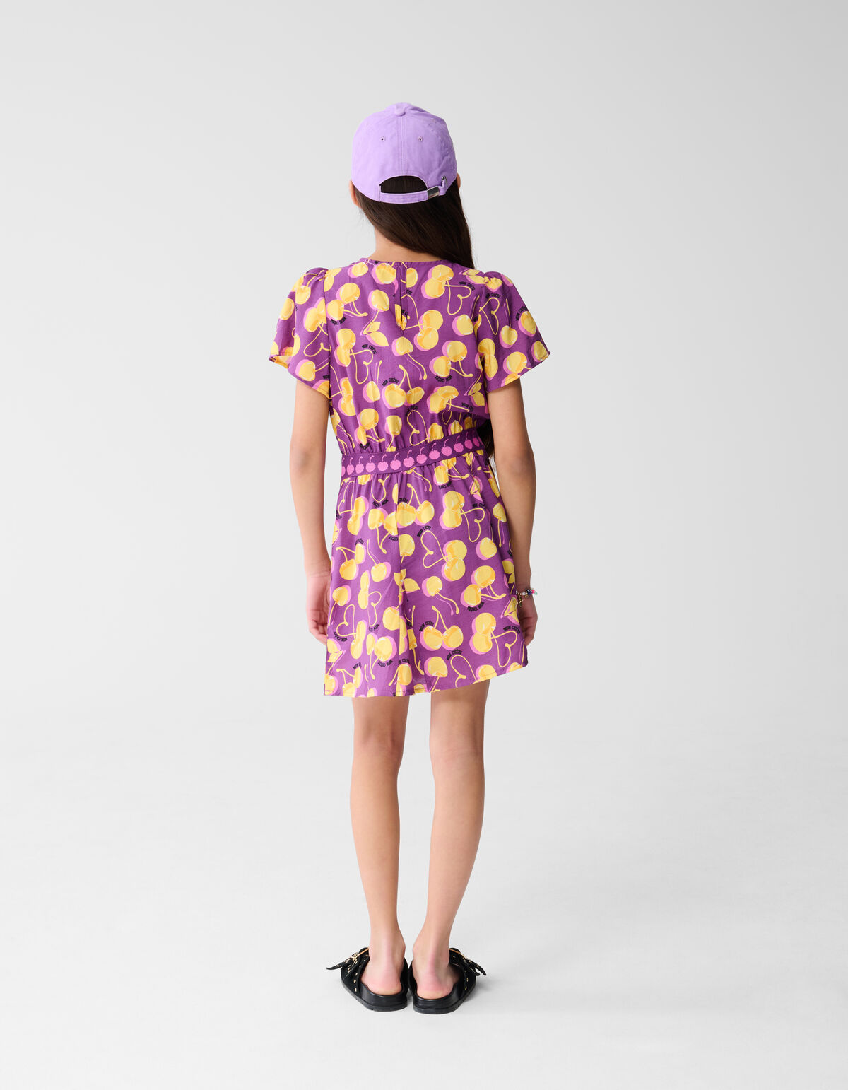 Fruit Artwork Jurk Donkerpaars SHOEBY GIRLS